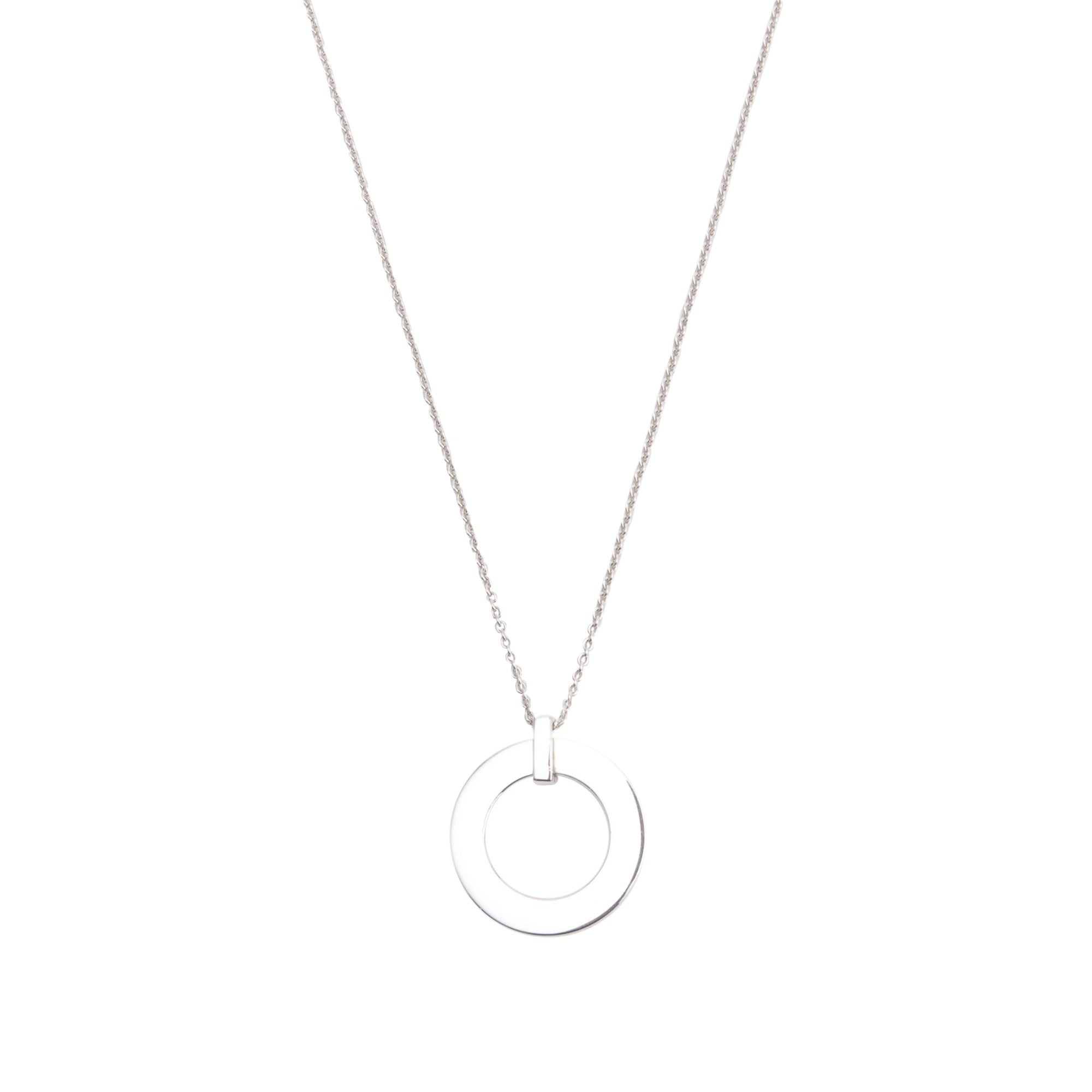 Tiffany & Co. Sterling Silver 1837 Circle Pendant Necklace
