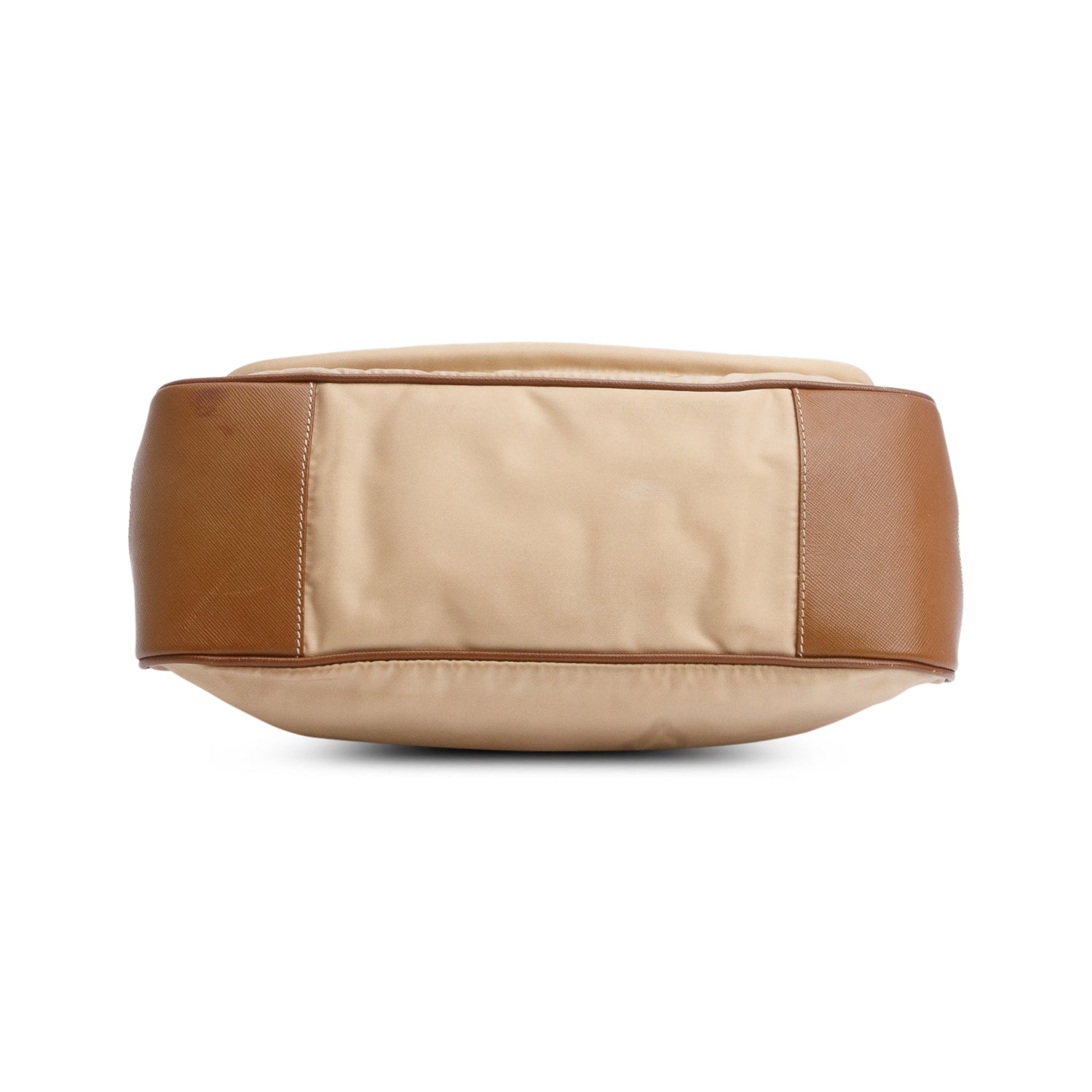 Prada Brown Saffiano-Trimmed Tessuto Nylon Shoulder Bag