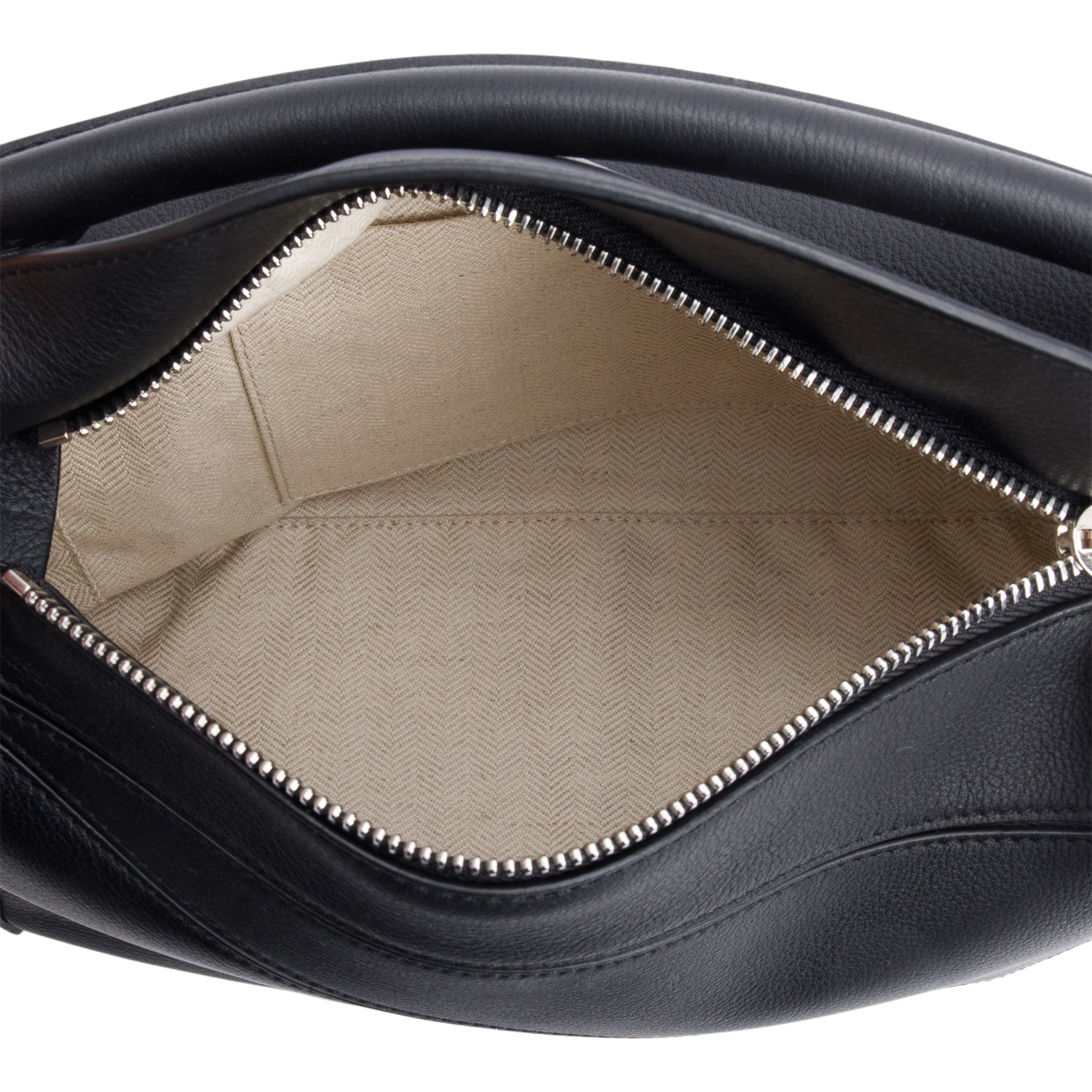 Loewe Black Calfskin Leather Small Puzzle Edge Bag w/ Strap