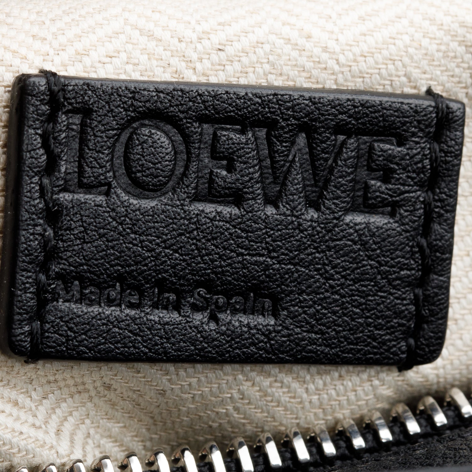 Loewe Black Calfskin Leather Small Puzzle Edge Bag w/ Strap