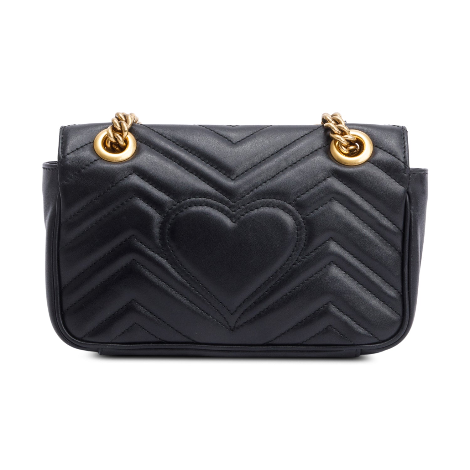 Gucci Black GG Marmont Matelasse Small Shoulder Bag
