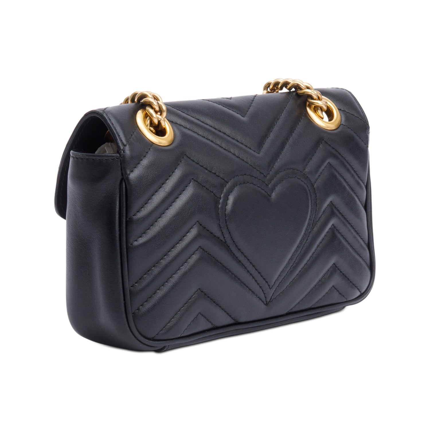 Gucci Black GG Marmont Matelasse Small Shoulder Bag