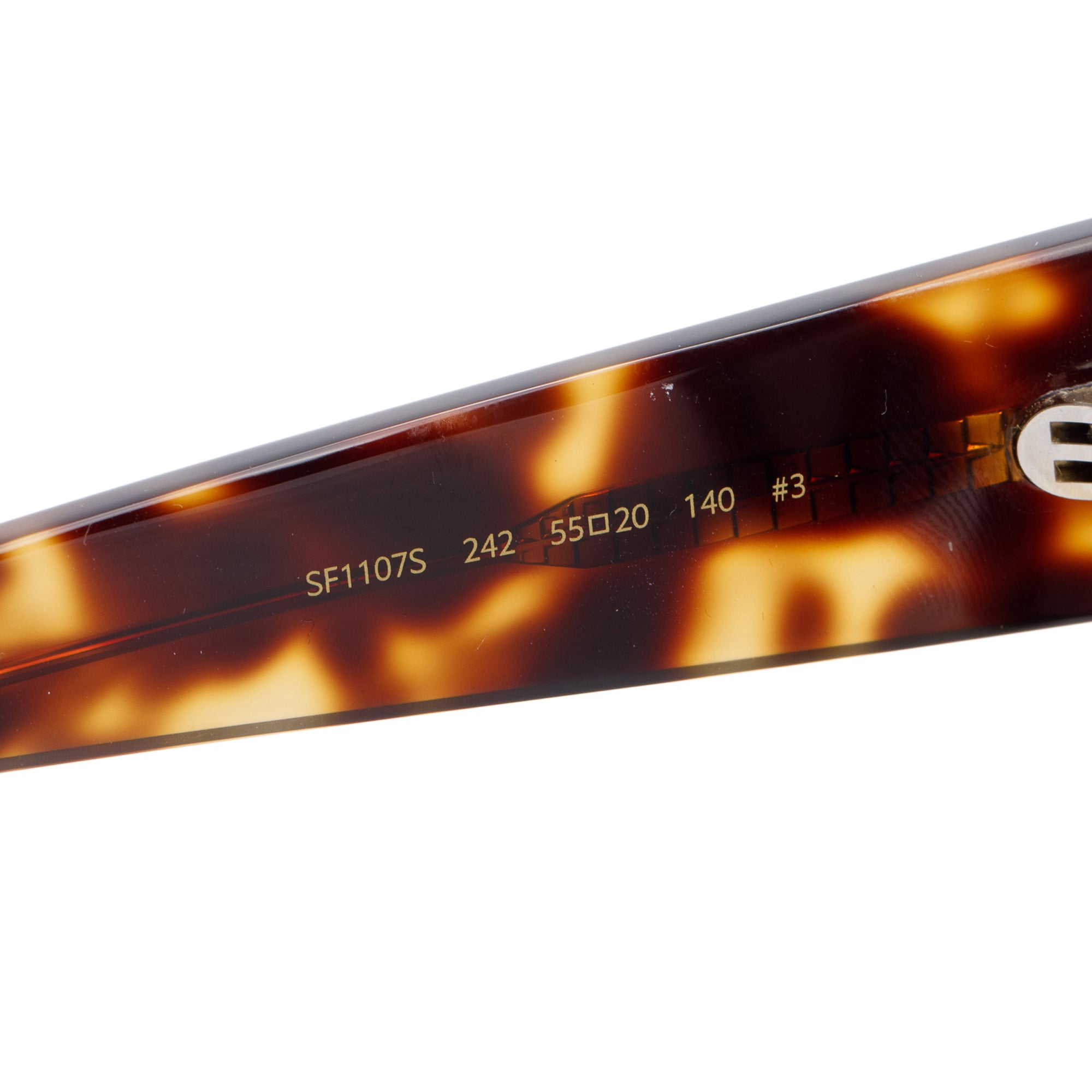 Salvatore Ferragamo SF1107S Havana Acetate Cat-Eye Sunglasses w/ Box & Case