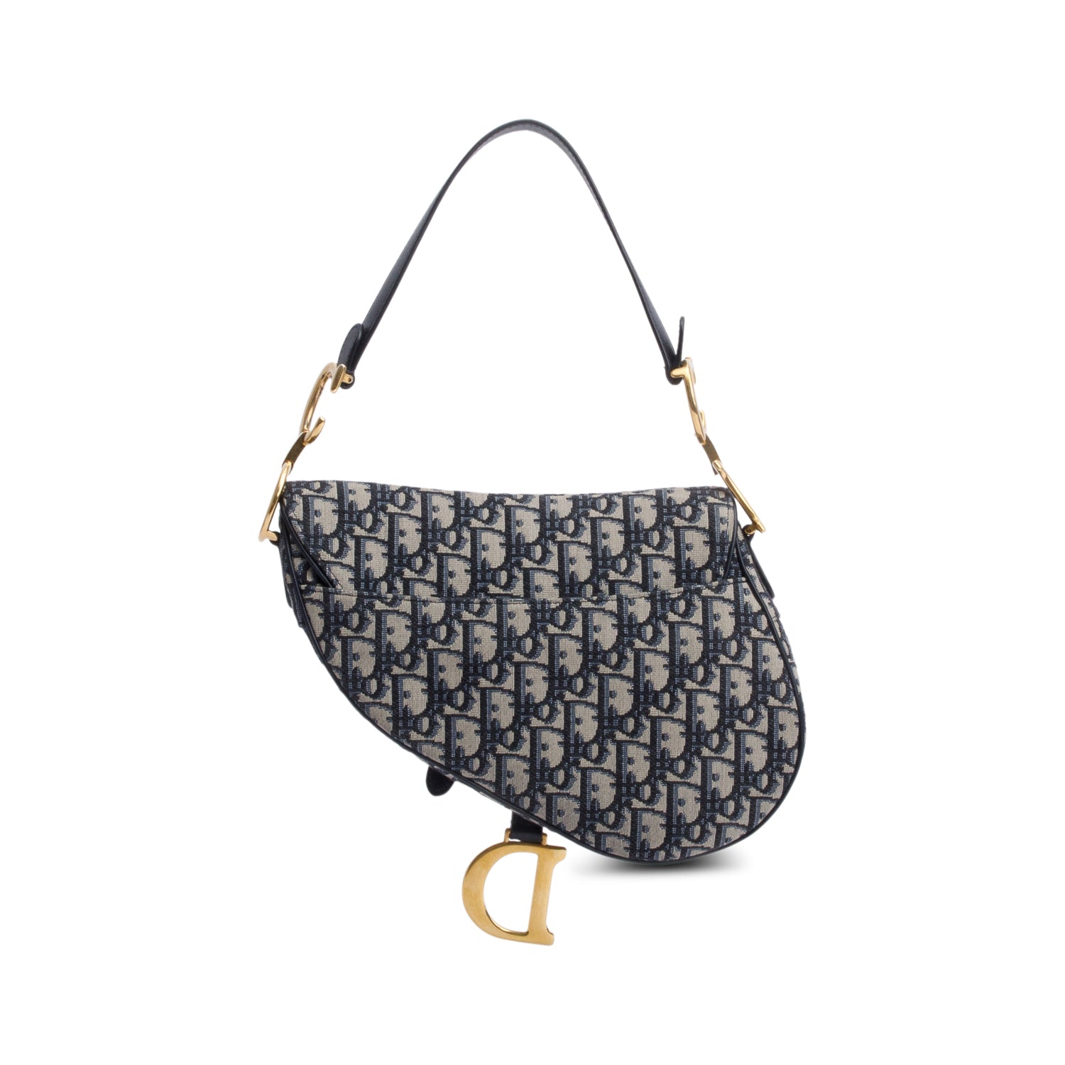 Christian Dior Oblique Medium Saddle Bag w/ Box