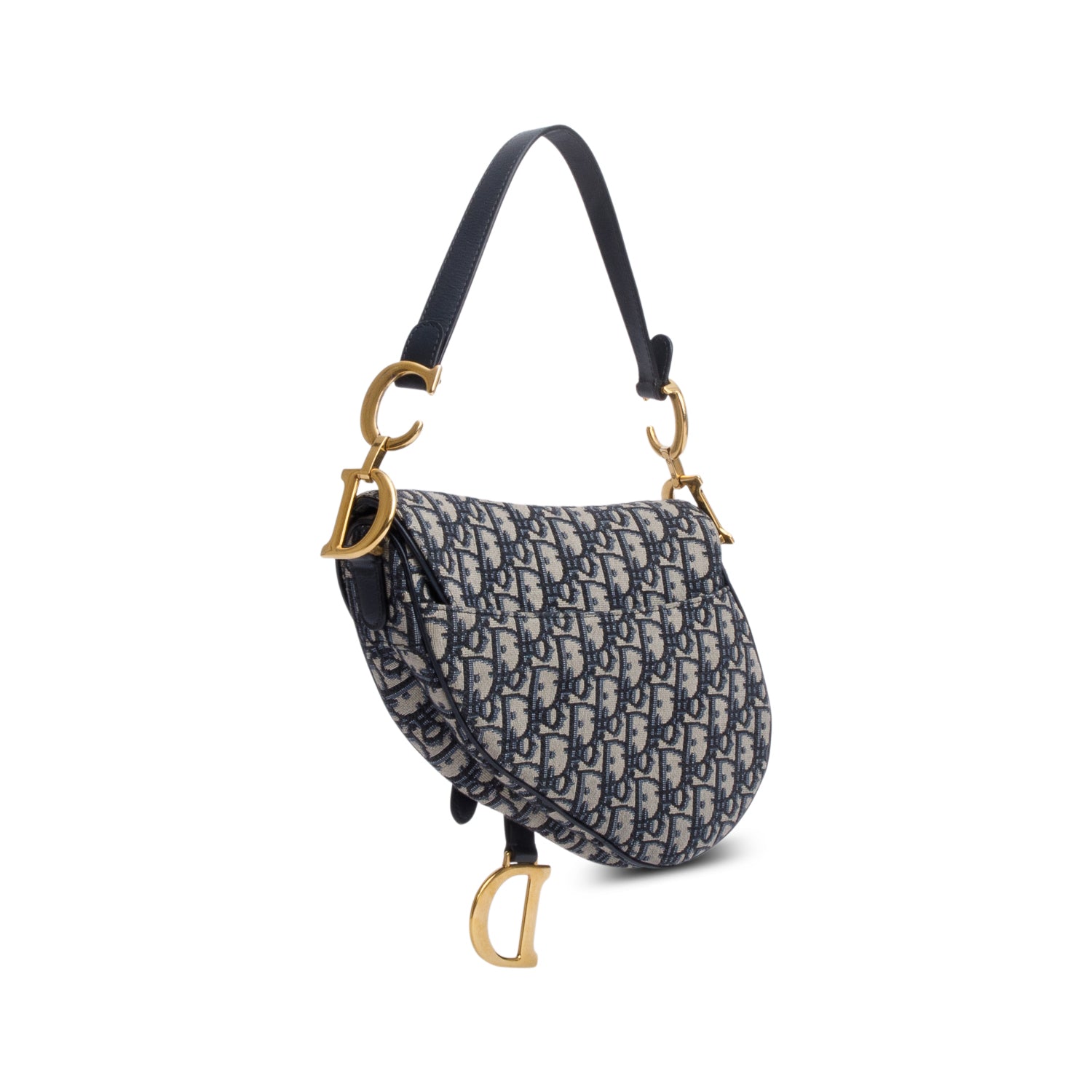 Christian Dior Oblique Medium Saddle Bag w/ Box