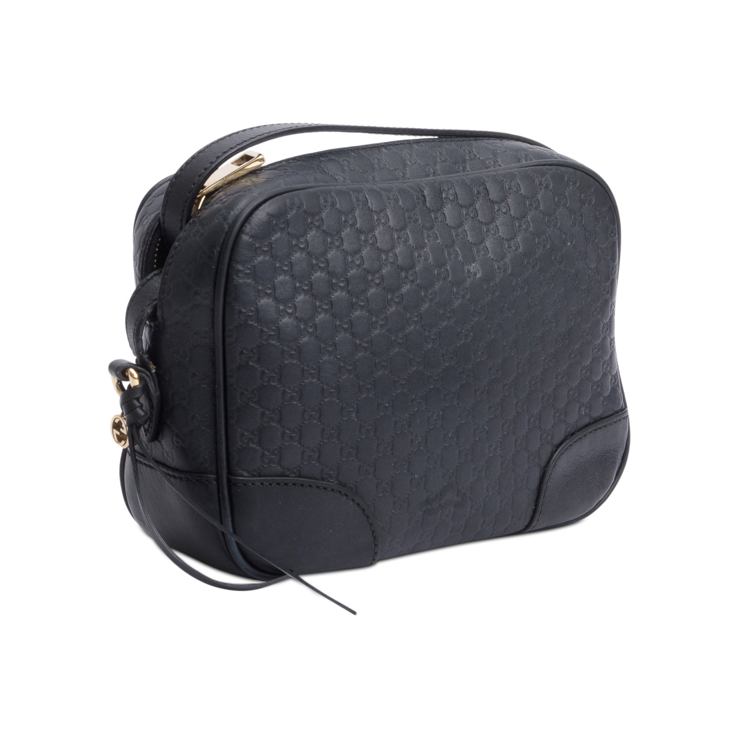 Gucci Black Microguccissima Leather Mini Bree Crossbody Bag