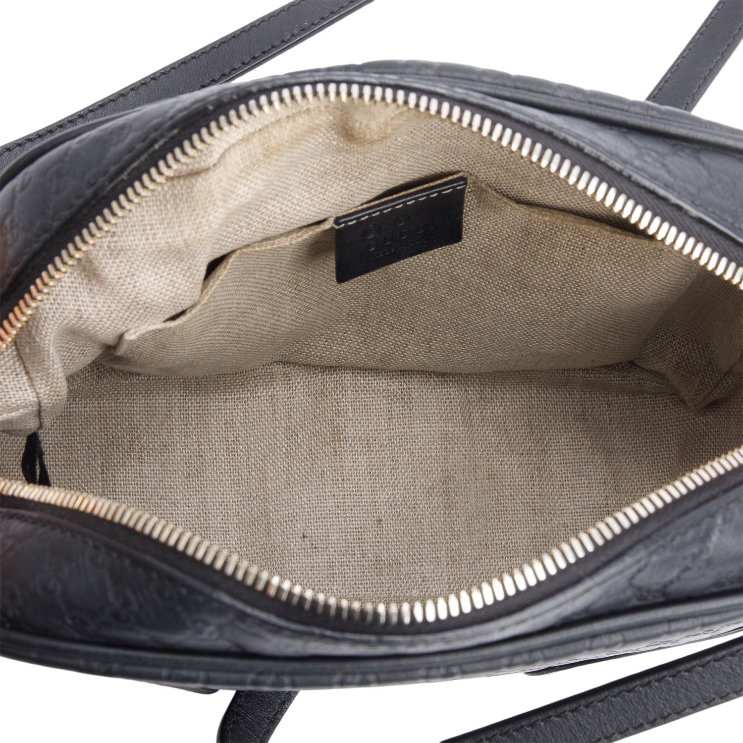 Gucci Black Microguccissima Leather Mini Bree Crossbody Bag