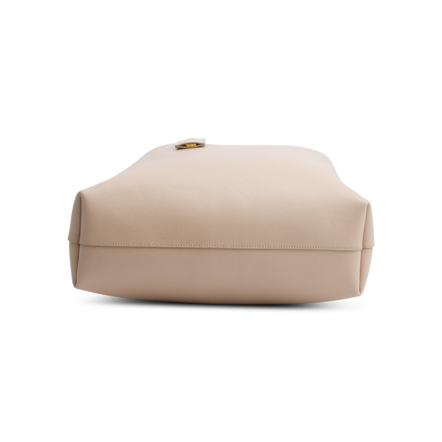 Saint Laurent Beige Calfskin Leather N/S Shopping Tote w/ Pouch