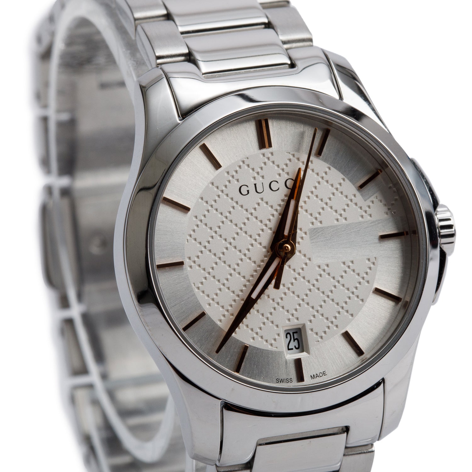 Gucci Stainless Steel G-Timeless 27 MM Quartz Watch w/ Box & Papers