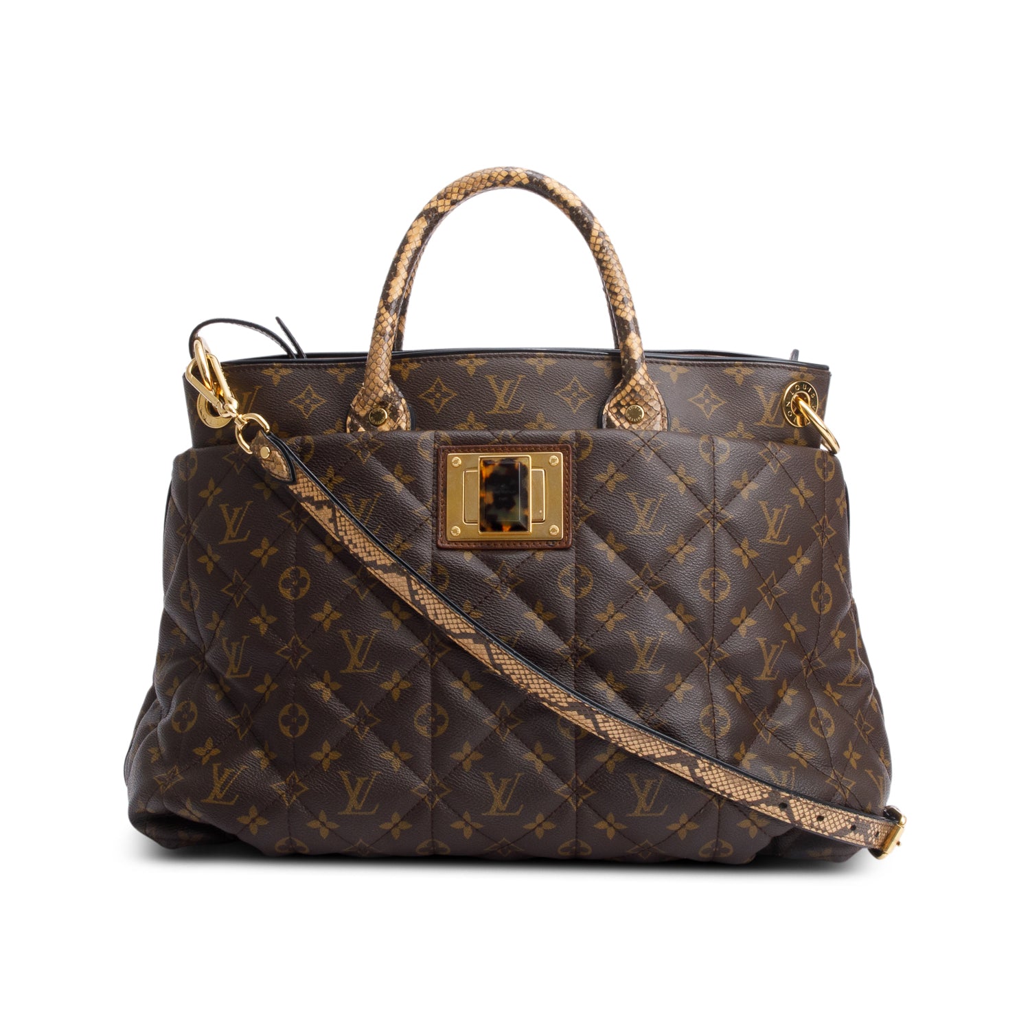 Louis Vuitton Limited Edition Monogram Python Trim Etoile Exotique Tote GM w/ Strap