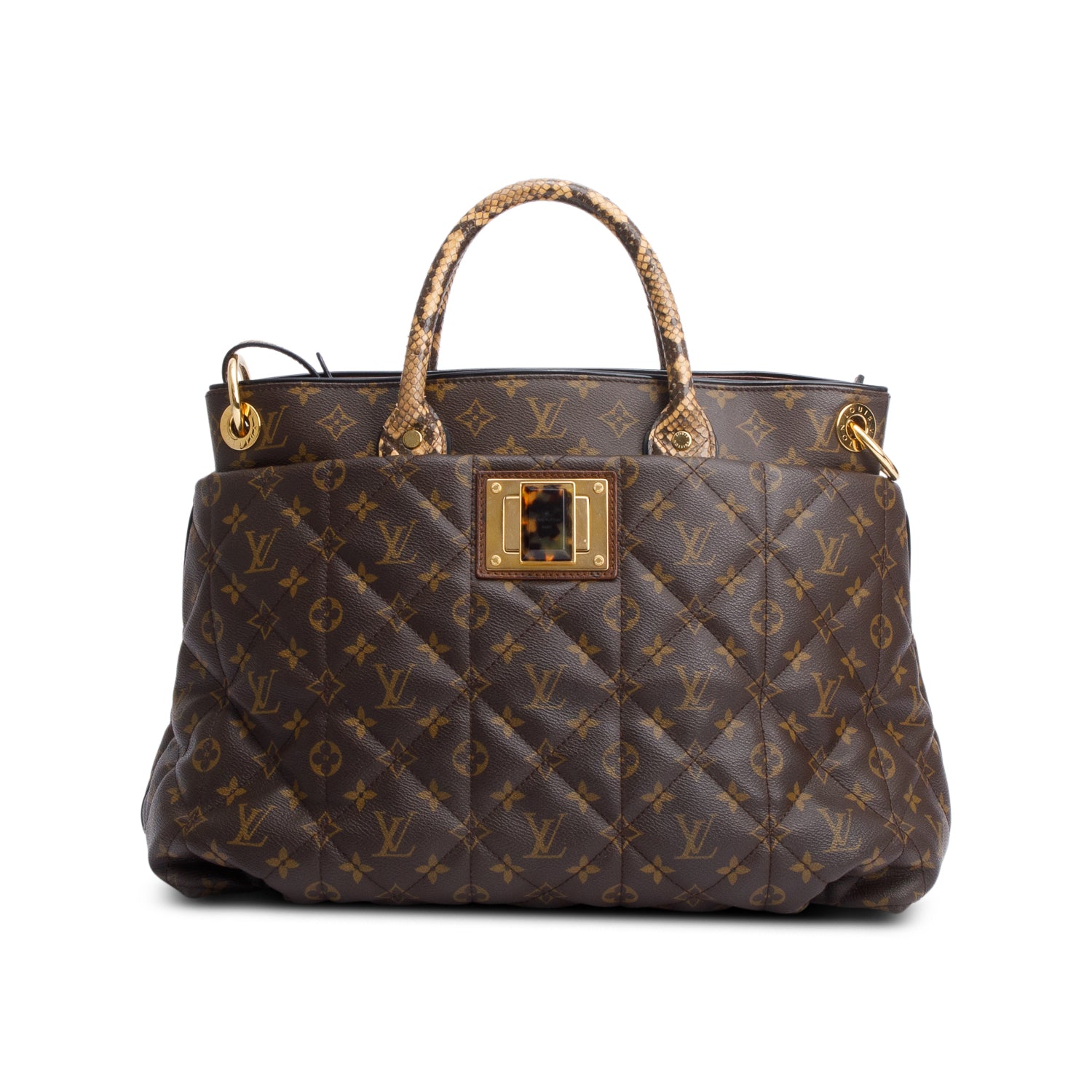 Louis Vuitton Limited Edition Monogram Python Trim Etoile Exotique Tote GM w/ Strap