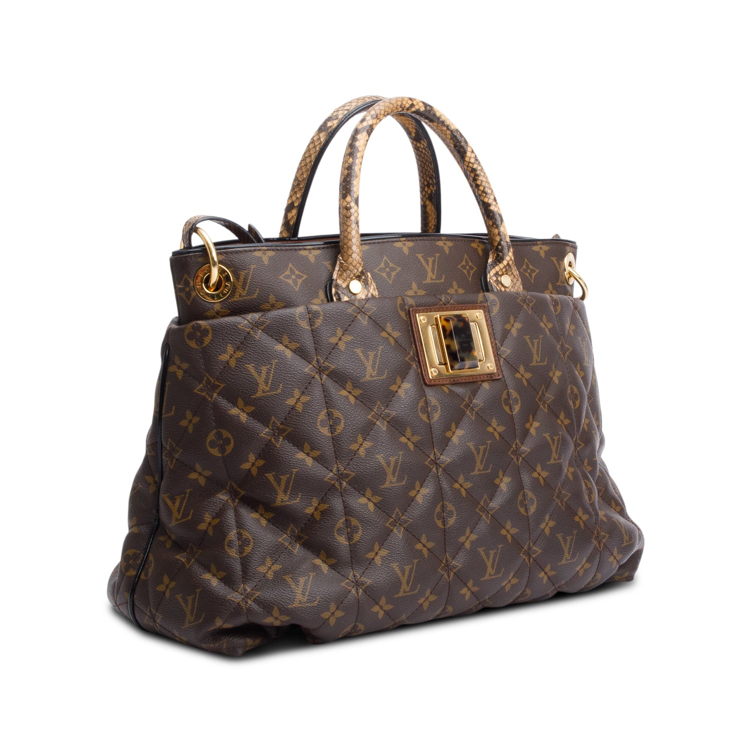 Louis Vuitton Limited Edition Monogram Python Trim Etoile Exotique Tote GM w/ Strap