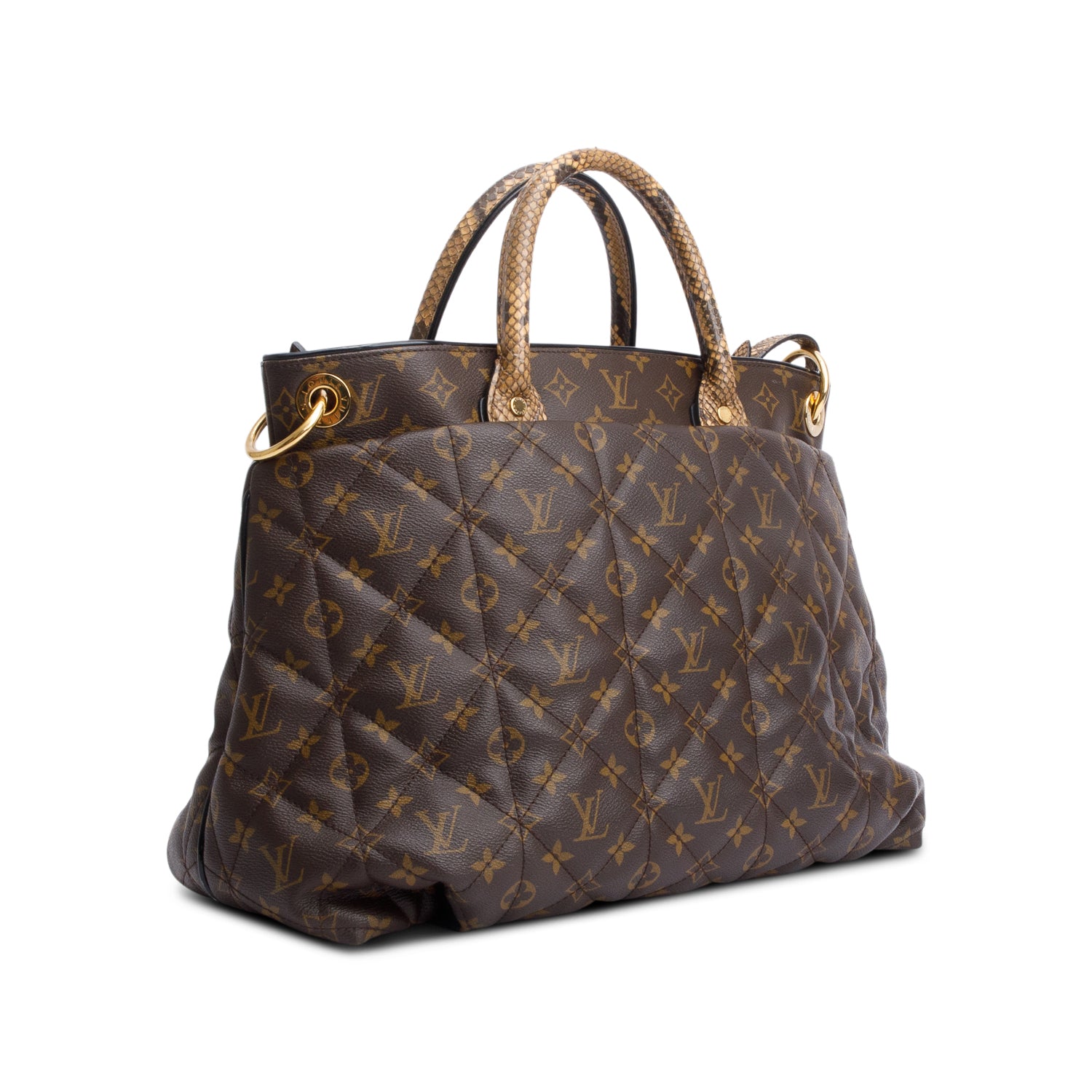 Louis Vuitton Limited Edition Monogram Python Trim Etoile Exotique Tote GM w/ Strap