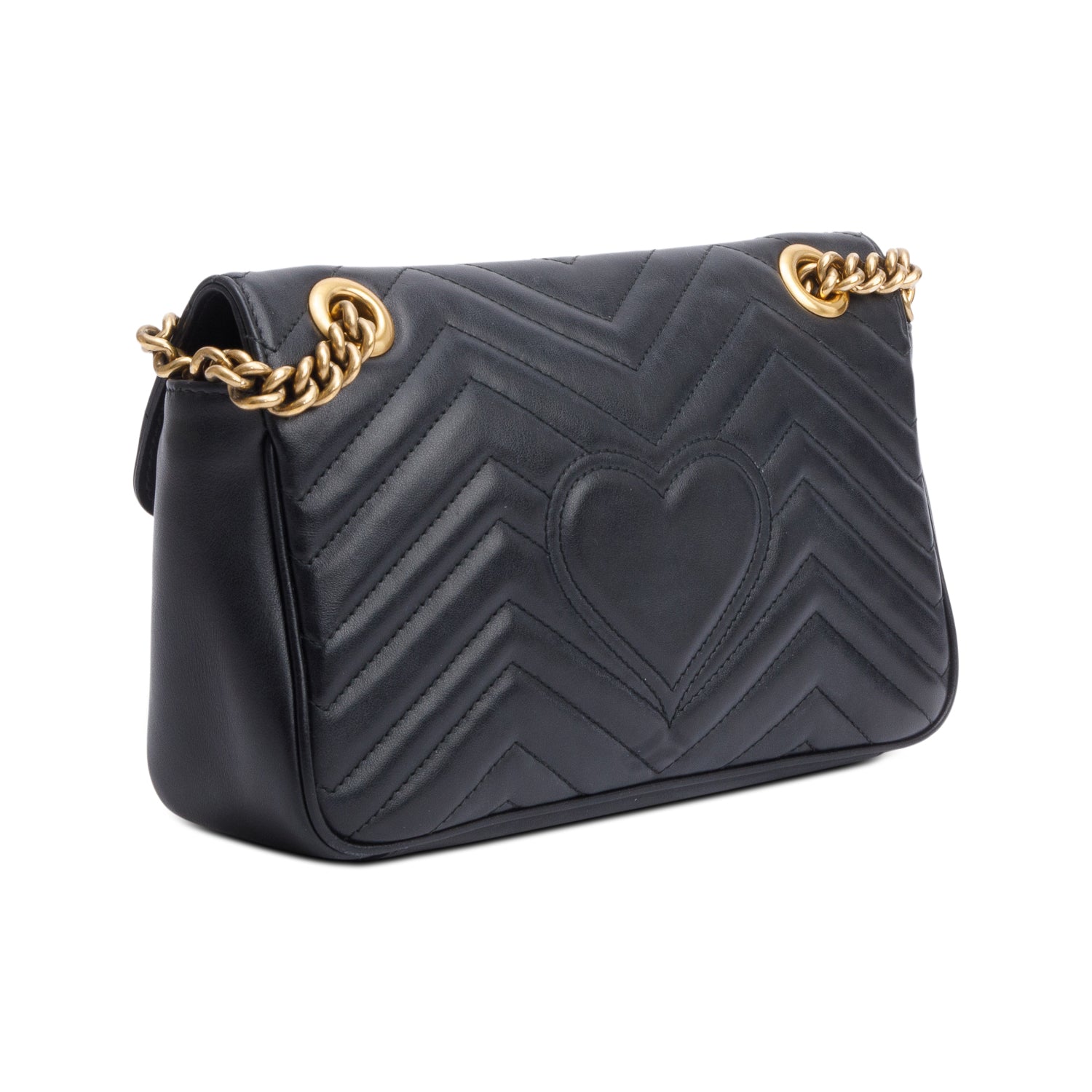 Gucci Black GG Marmont Matelasse Medium Shoulder Bag