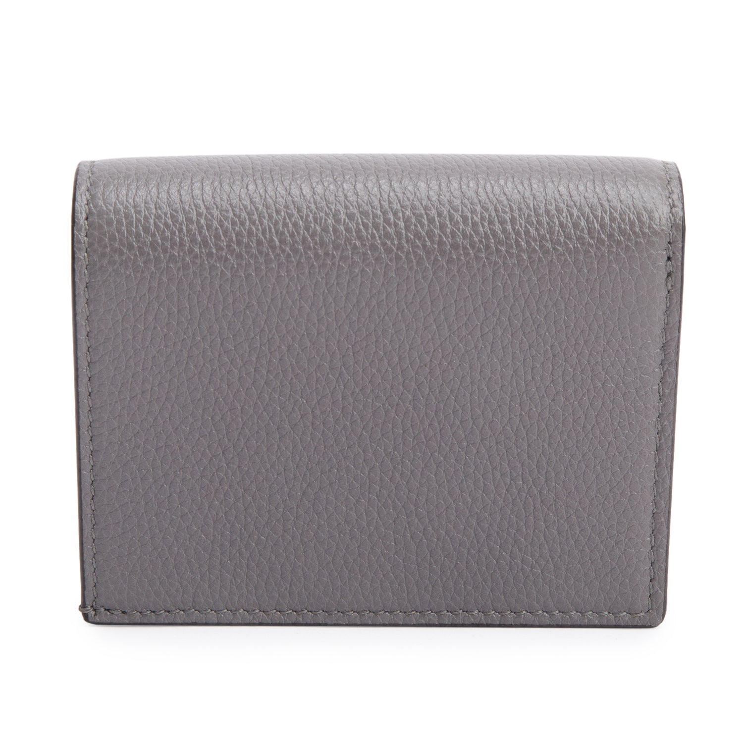 Gucci Grey Calfskin Leather Zumi Chain Card Case Wallet w/ Box