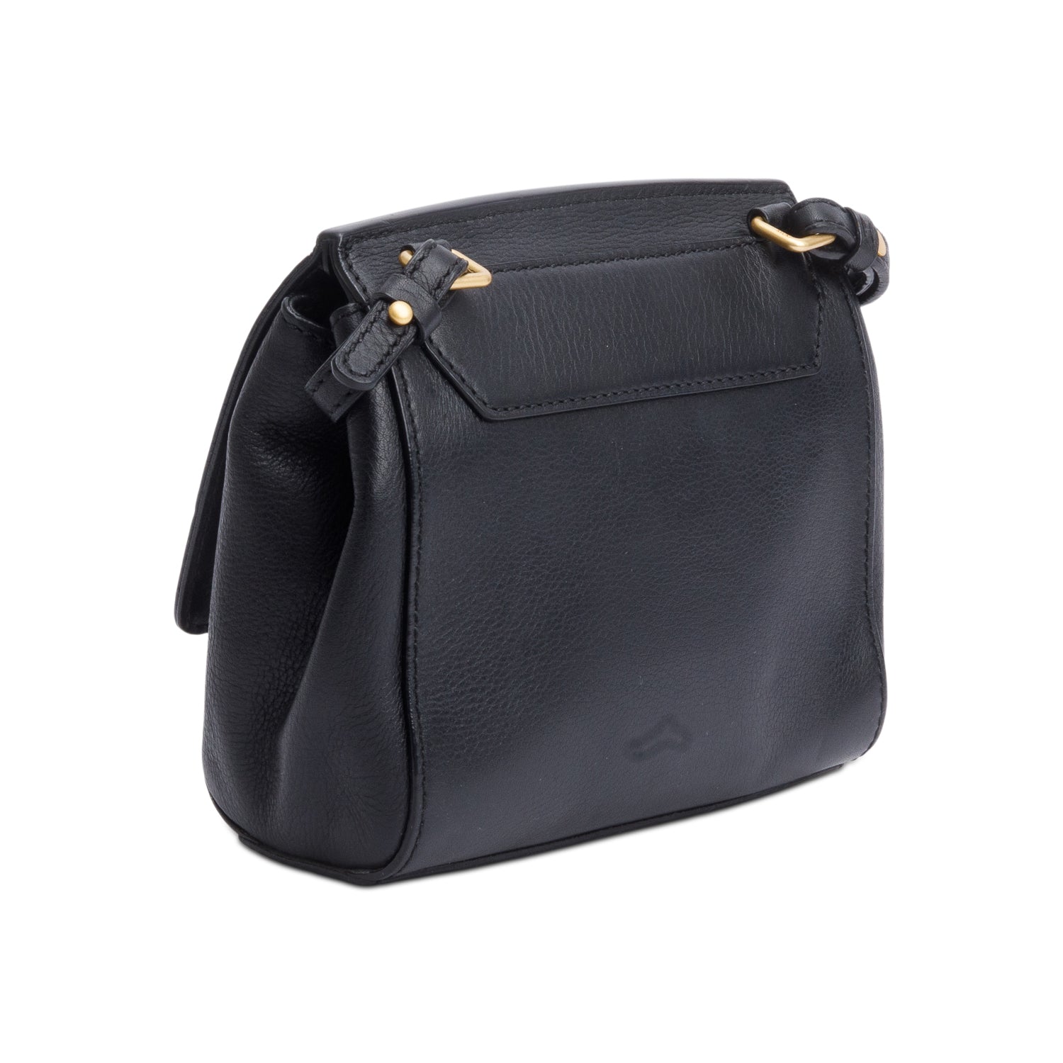 MCM Black Calf Leather Python Trim Flap Crossbody