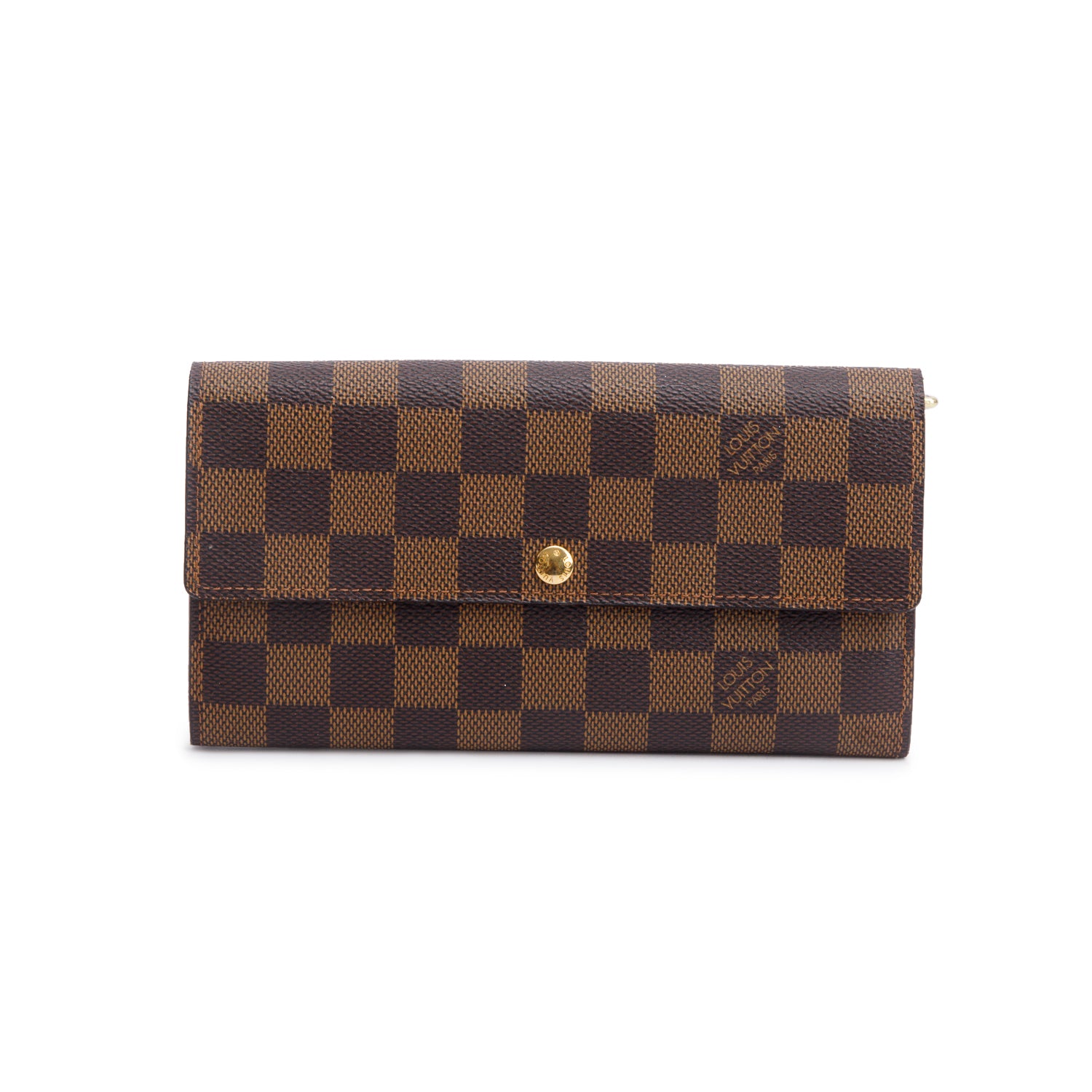 Louis Vuitton Damier Ebene Sarah Wallet w/ Box & Receipt