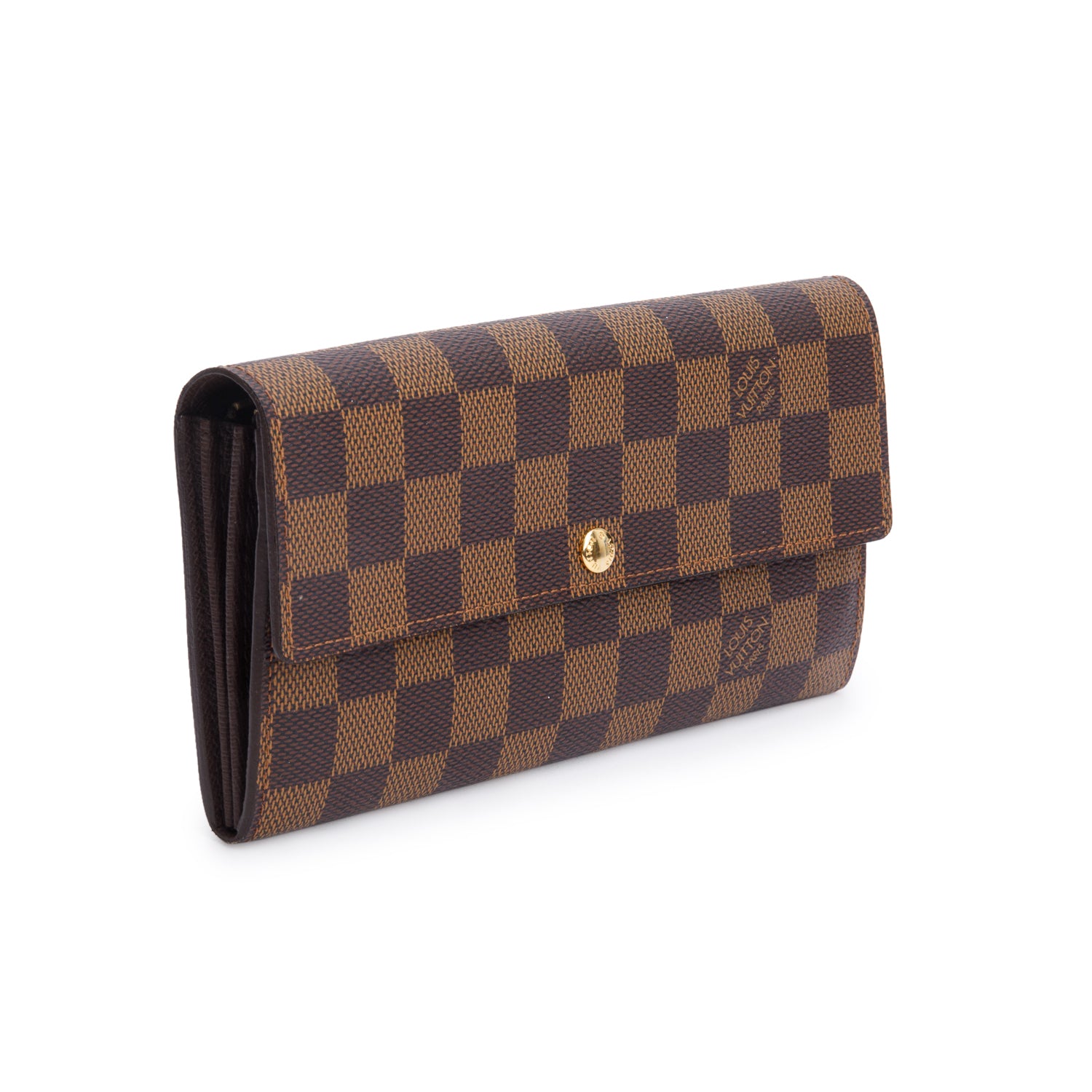 Louis Vuitton Damier Ebene Sarah Wallet w/ Box & Receipt