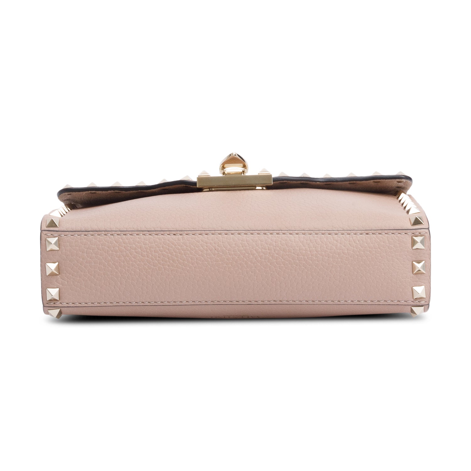 Valentino Pink Grained Calfskin Leather Rockstud Crossbody Bag