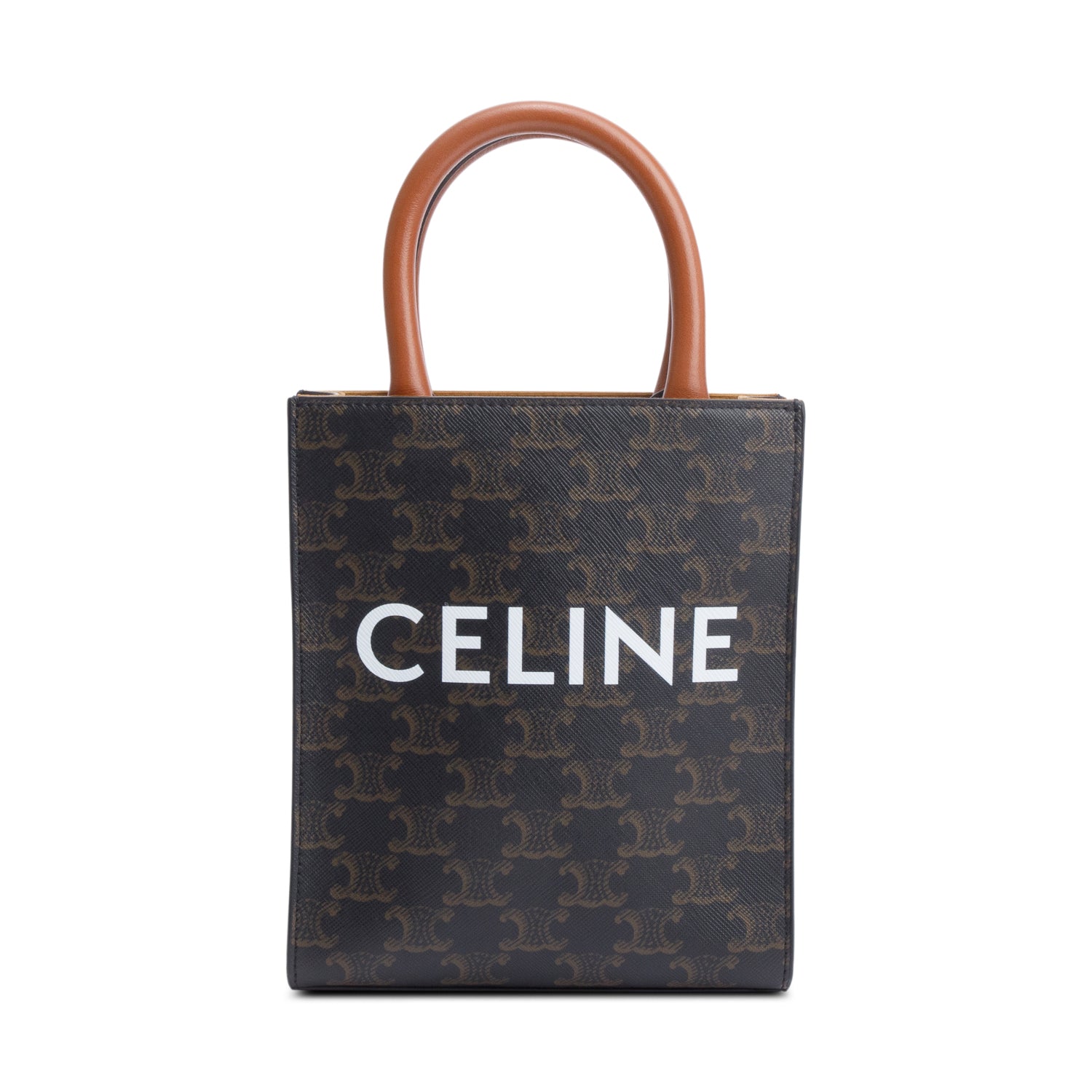 Celine 2020 Triomphe Canvas Mini Vertical Cabas Tote w/ Strap