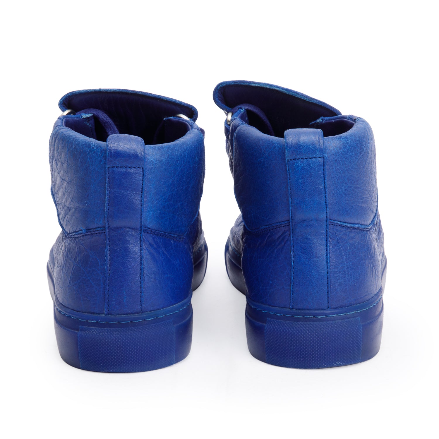 Balenciaga Blue Arena Leather Sneakers, Size 40 w/ Box