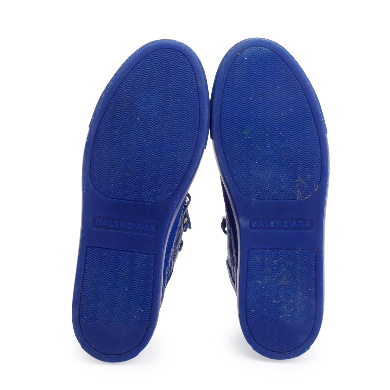 Balenciaga Blue Arena Leather Sneakers, Size 40 w/ Box