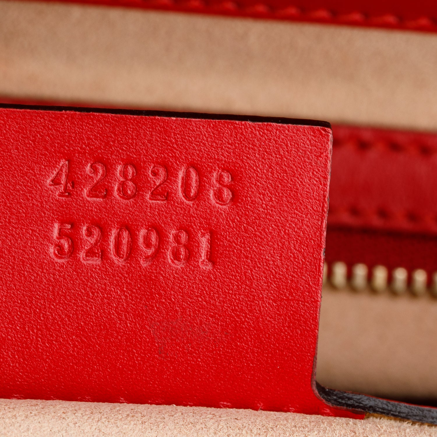 Gucci Red Signature Leather Medium Padlock Top Handle Bag w/ Strap