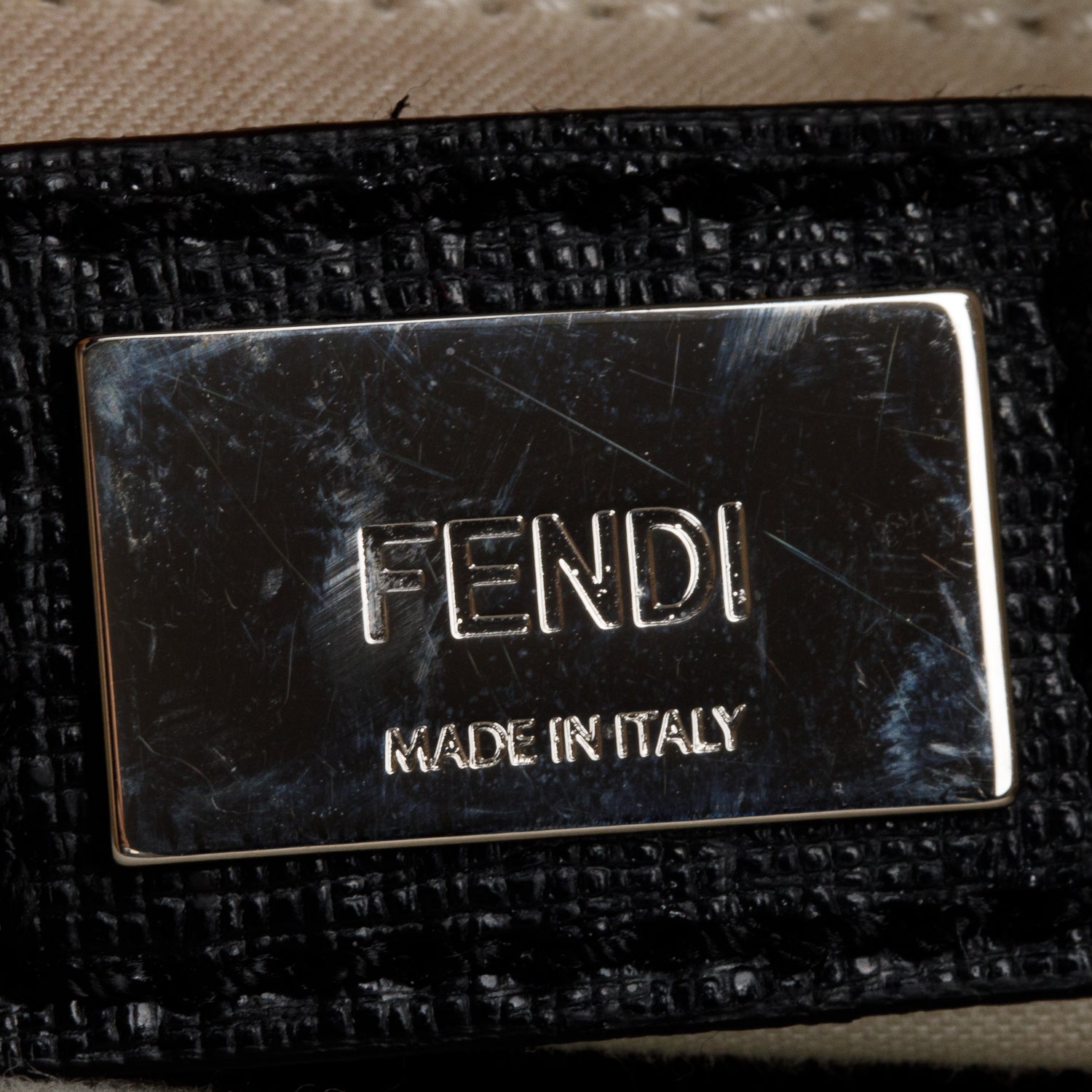 Fendi Black Vitello Elite Leather Petite 2Jours Tote w/ Strap