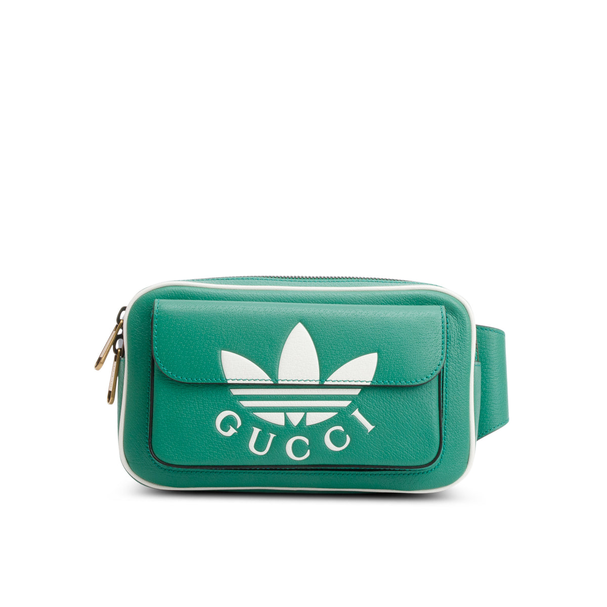 Gucci x Adidas Green Calfskin Leather Trefoil Logo Belt Bag – OLIVER'S