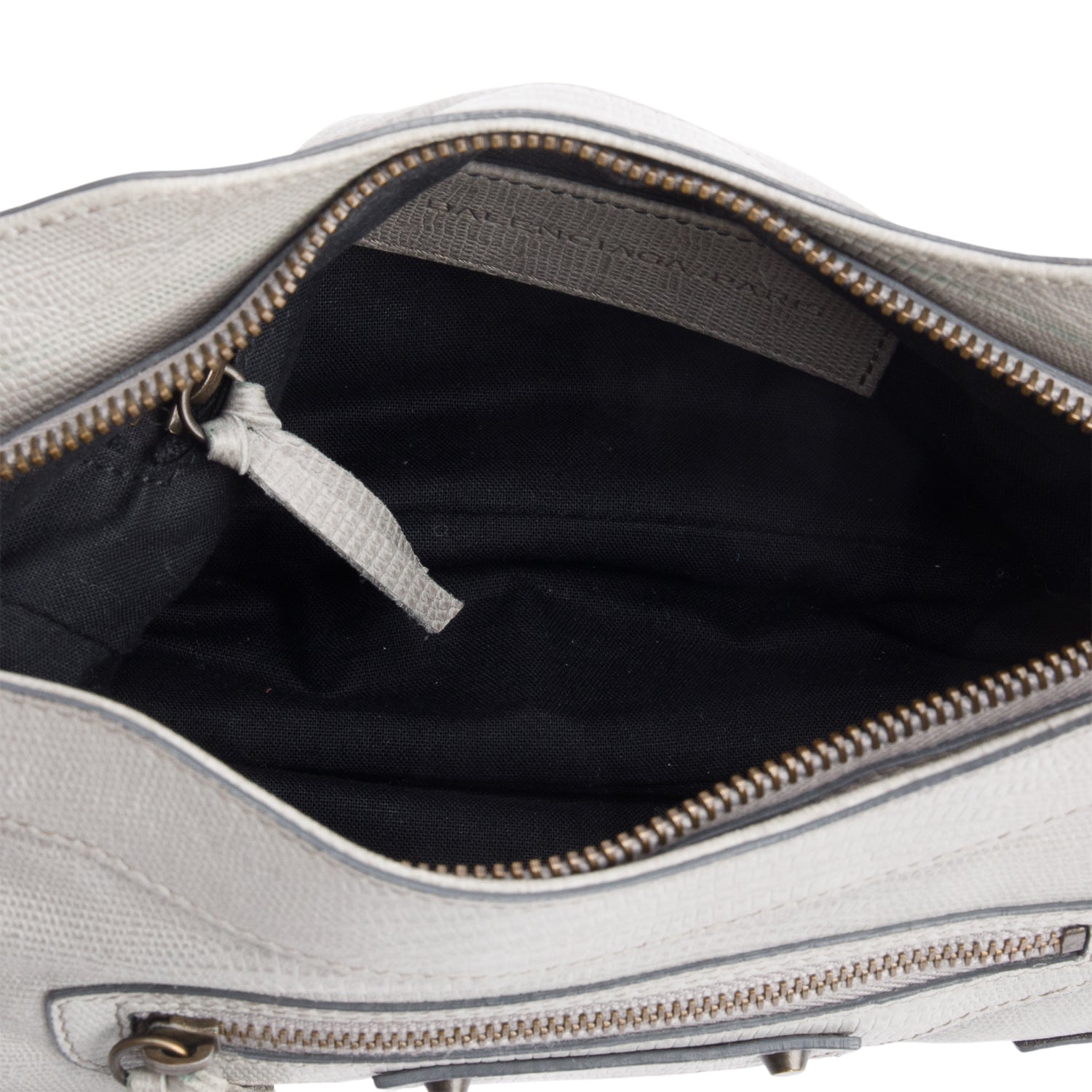 Balenciaga Grey Agneau Leather Classic Motorcycle Hip Crossbody