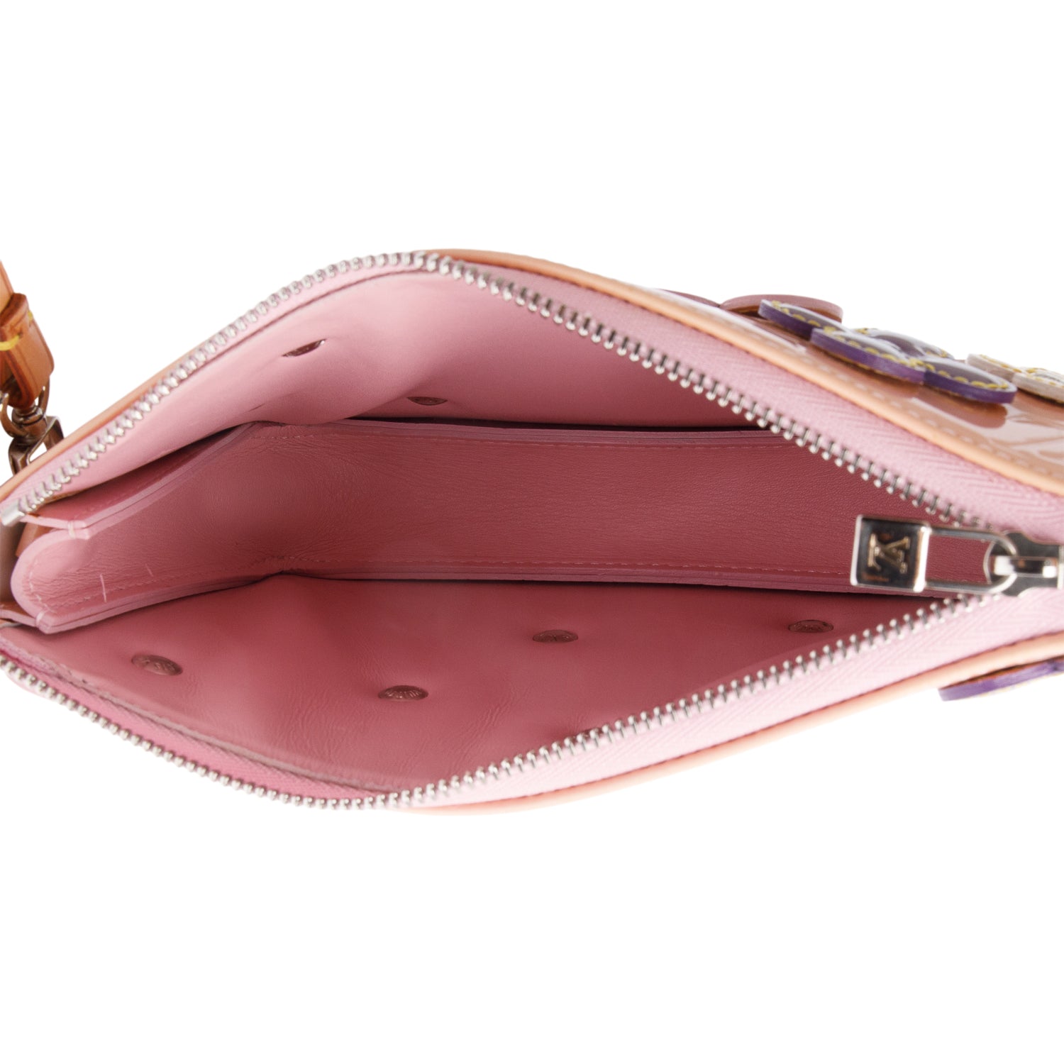 Louis Vuitton Pink Multicolor Monogram Vernis Leather Lexington Fleur Pochette