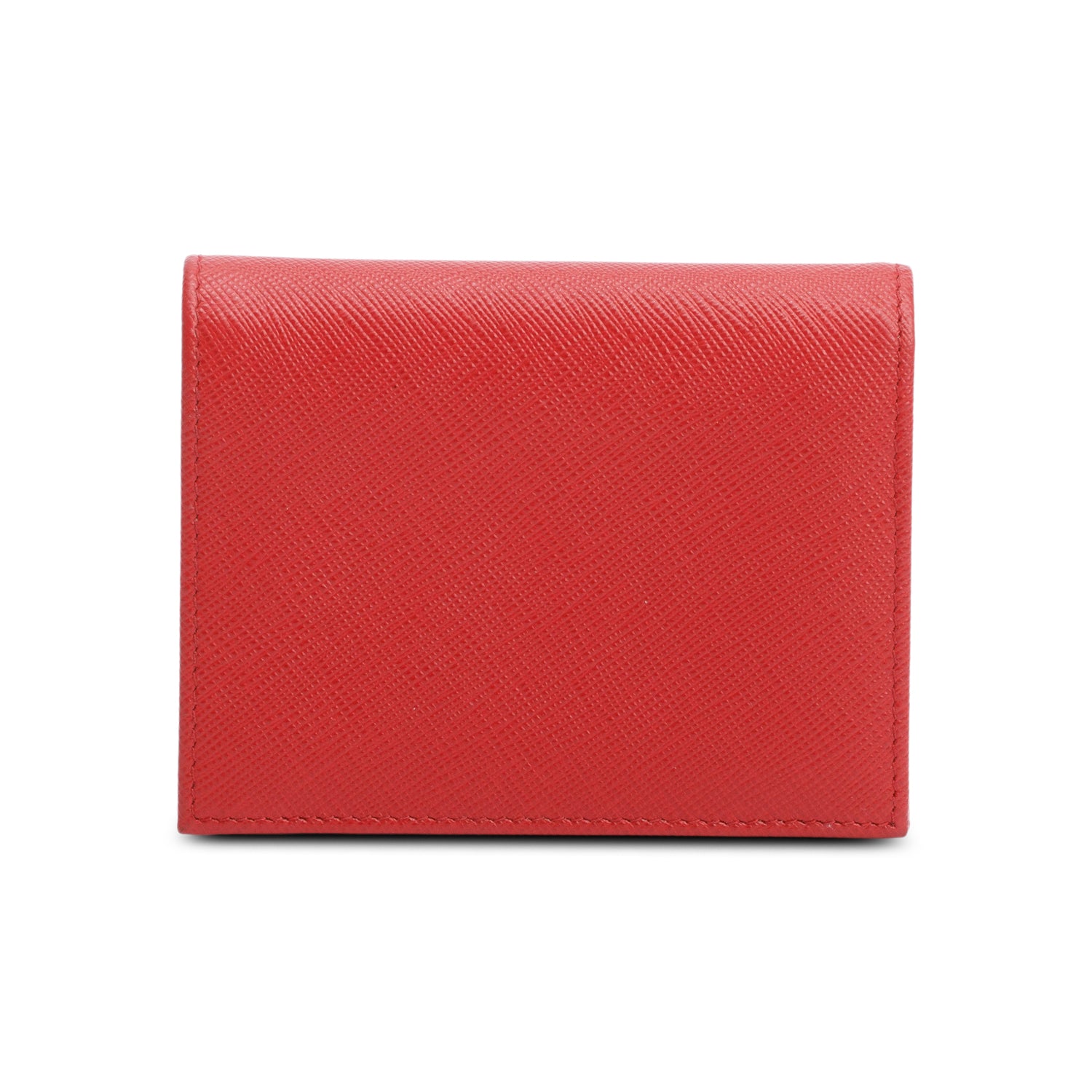 Prada Red Saffiano Leather Small Wallet