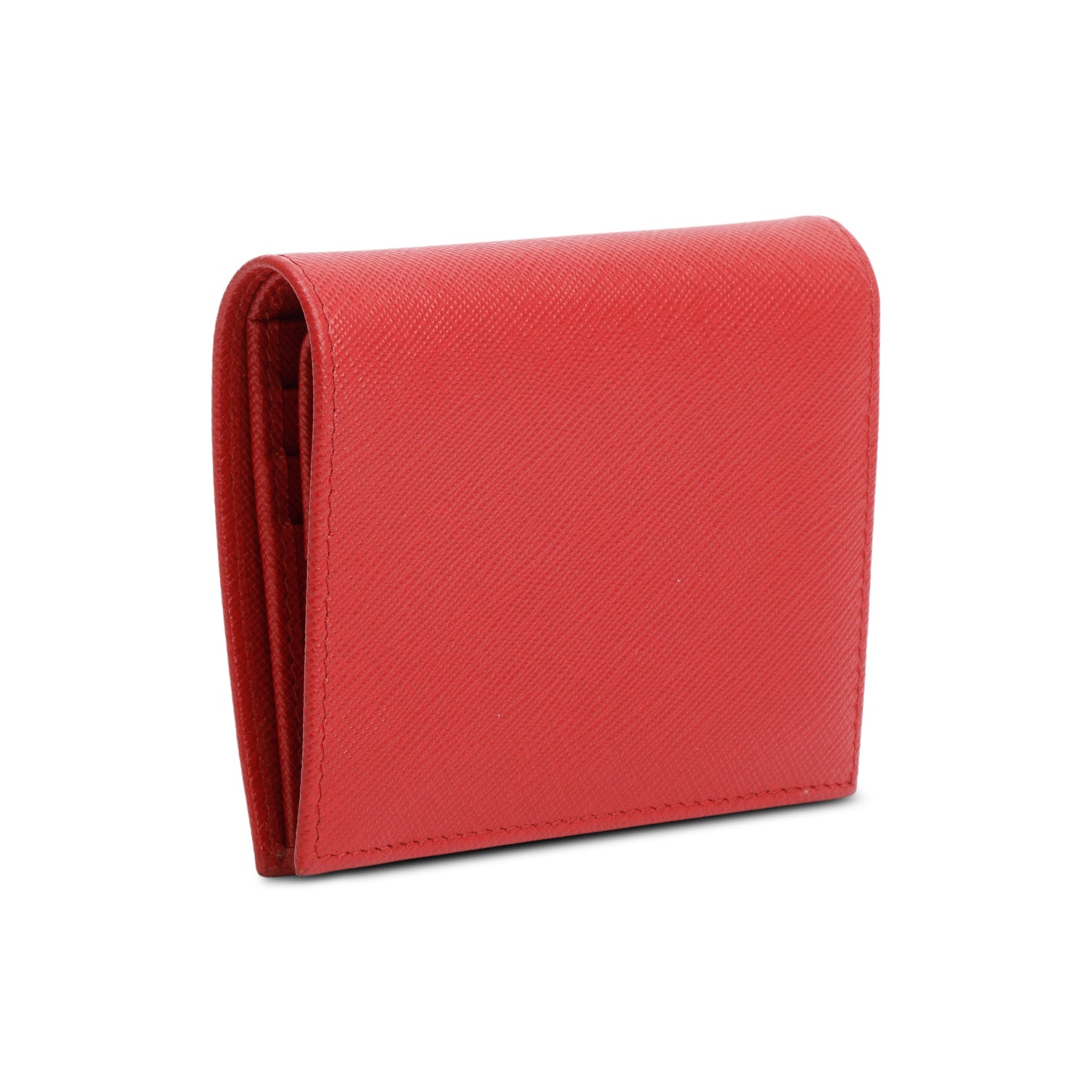 Prada Red Saffiano Leather Small Wallet