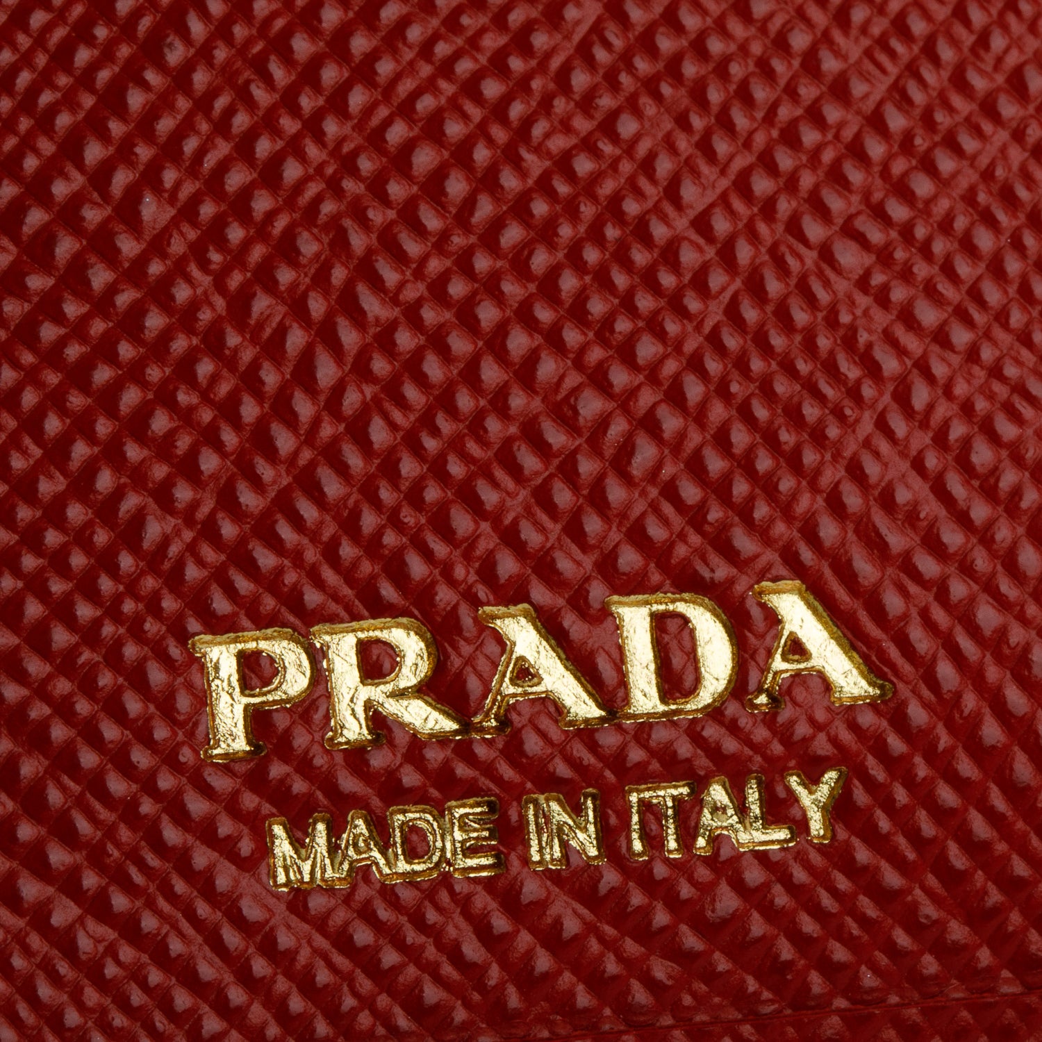Prada Red Saffiano Leather Small Wallet