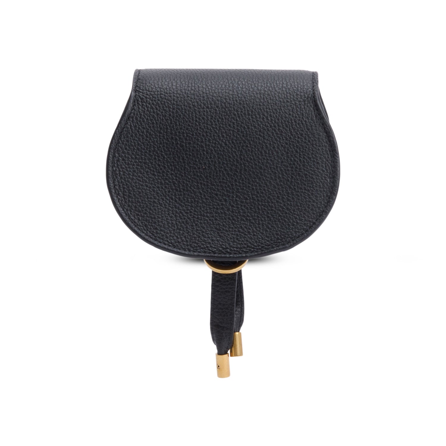 Chloe Black Calfskin Leather Nano Marcie Crossbody Bag w/ Authenticity Card