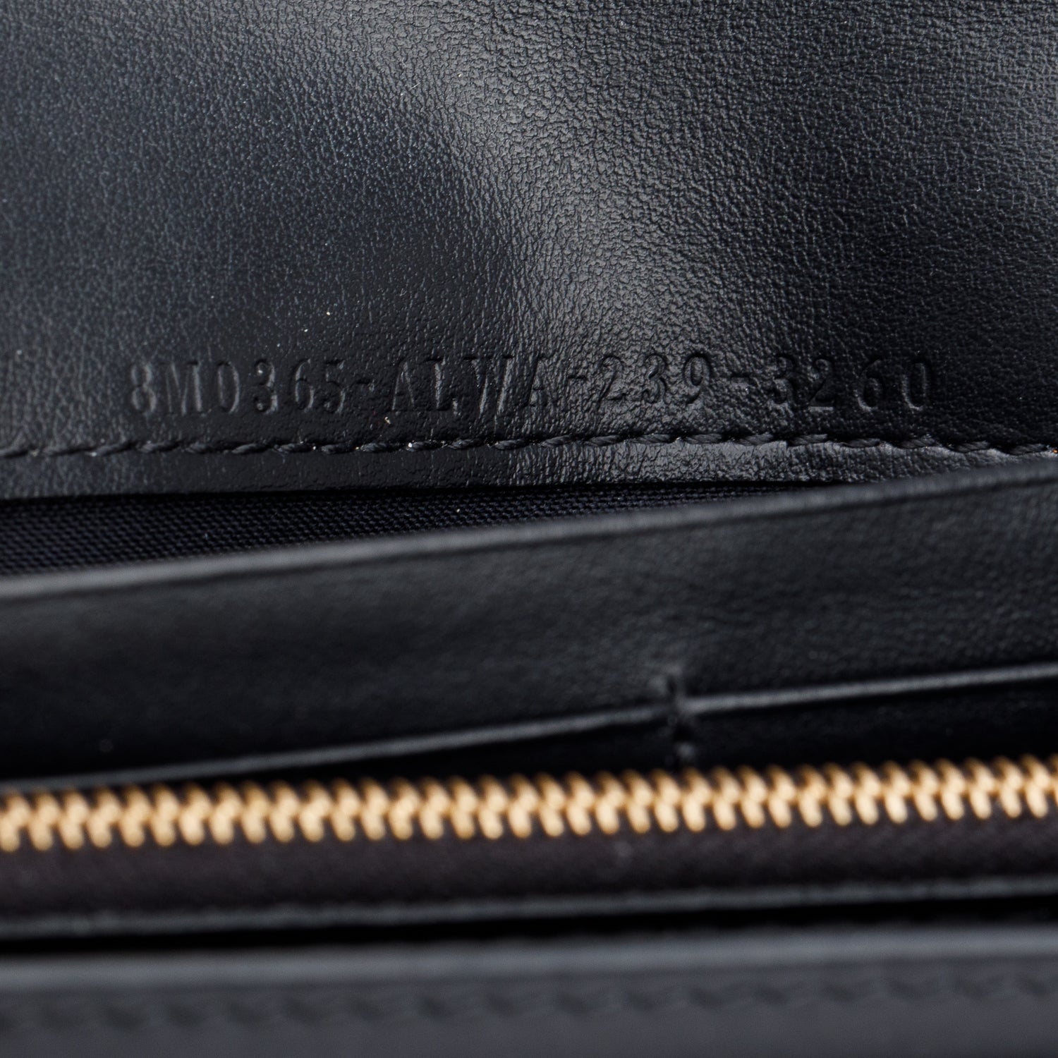 Fendi 2023 Black Leather FF Diamonds Continental Wallet on Chain