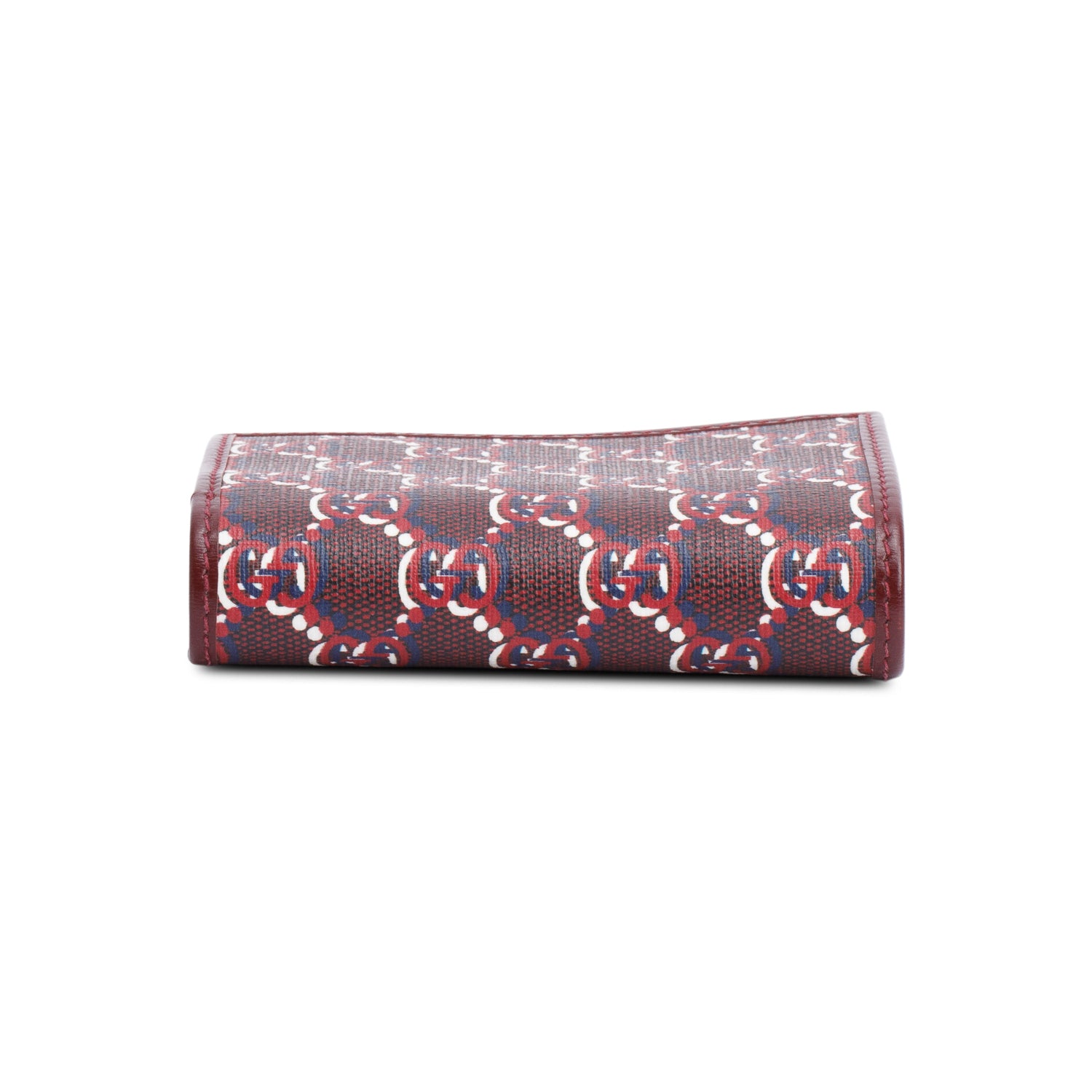 Gucci Burgundy GG Shadow Mini Zip Flap Wallet