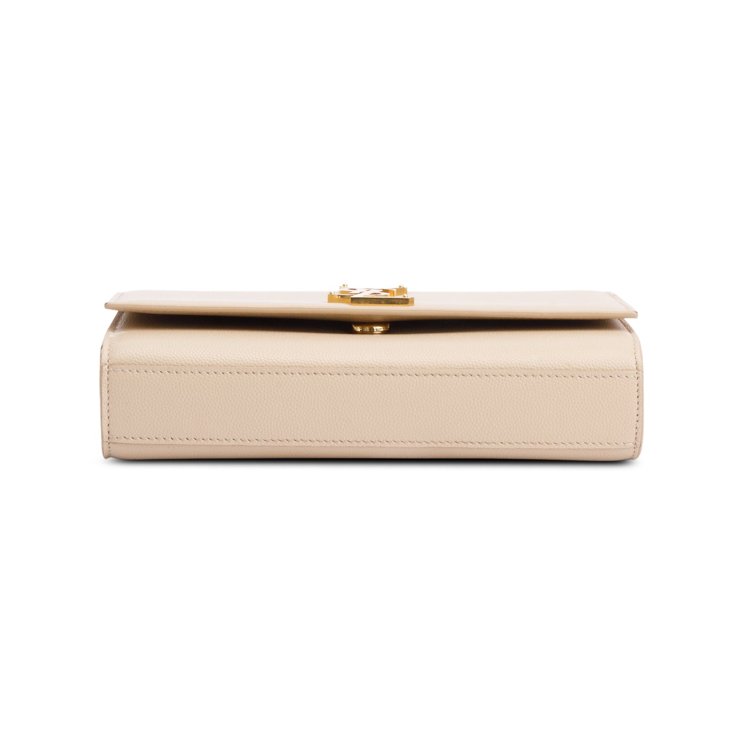 Saint Laurent Nude Grain De Poudre Leather Small Monogram Kate Bag w/ Box & Receipt