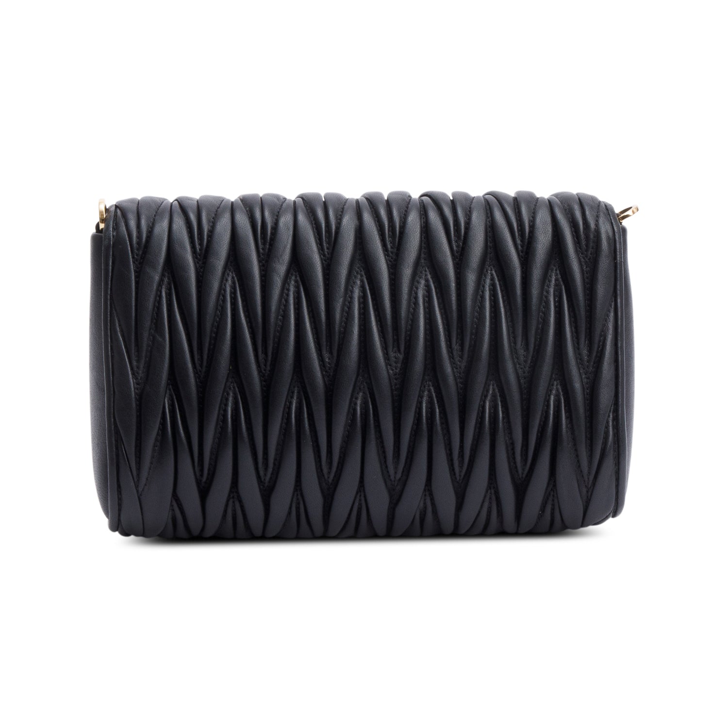 Miu Miu Black Nappa Leather Small Flap Crossbody Bag w/ Authenticity card