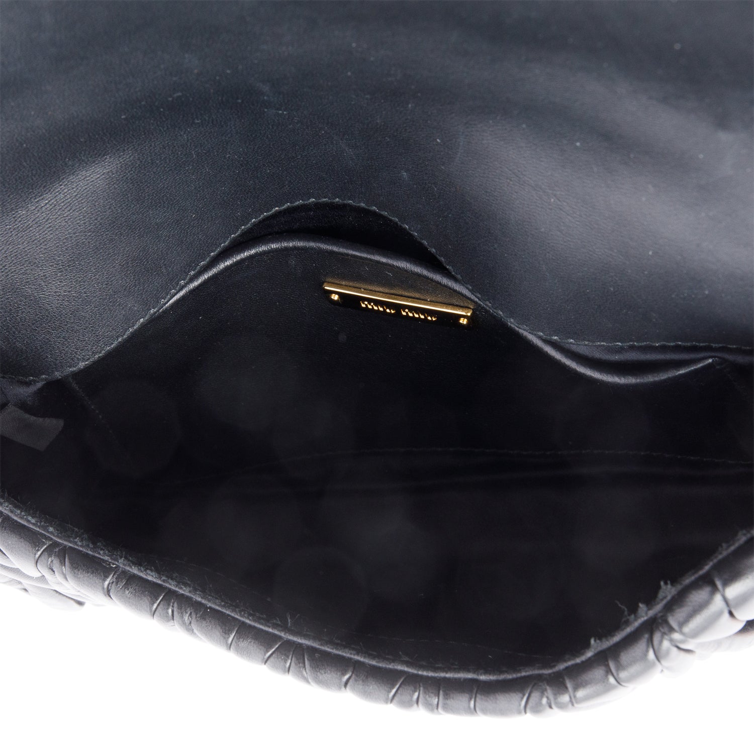 Miu Miu Black Nappa Leather Small Flap Crossbody Bag w/ Authenticity card