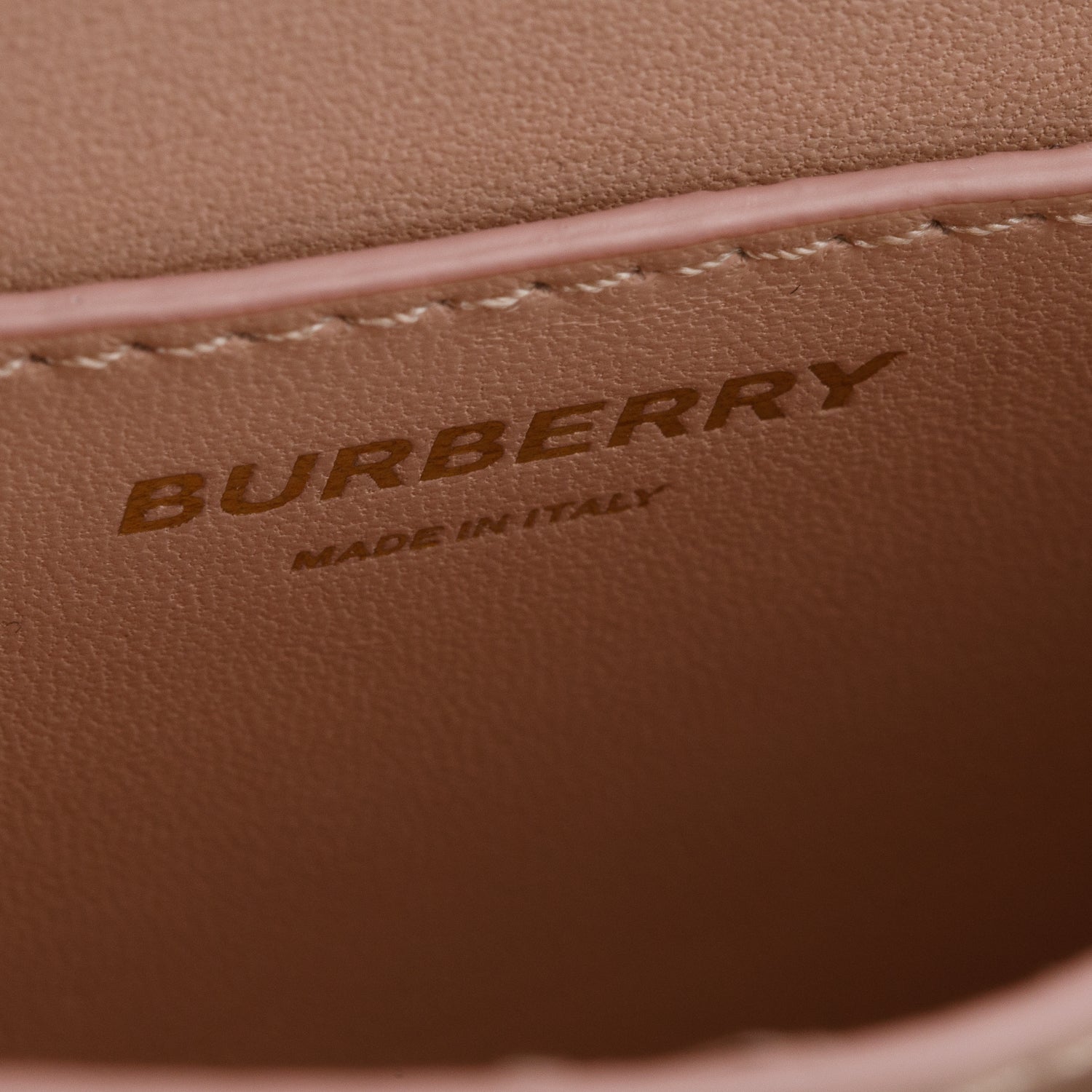 Burberry 2022 Pink Smooth Calfskin Leather Small TB Crossbody Bag w/ Receipt