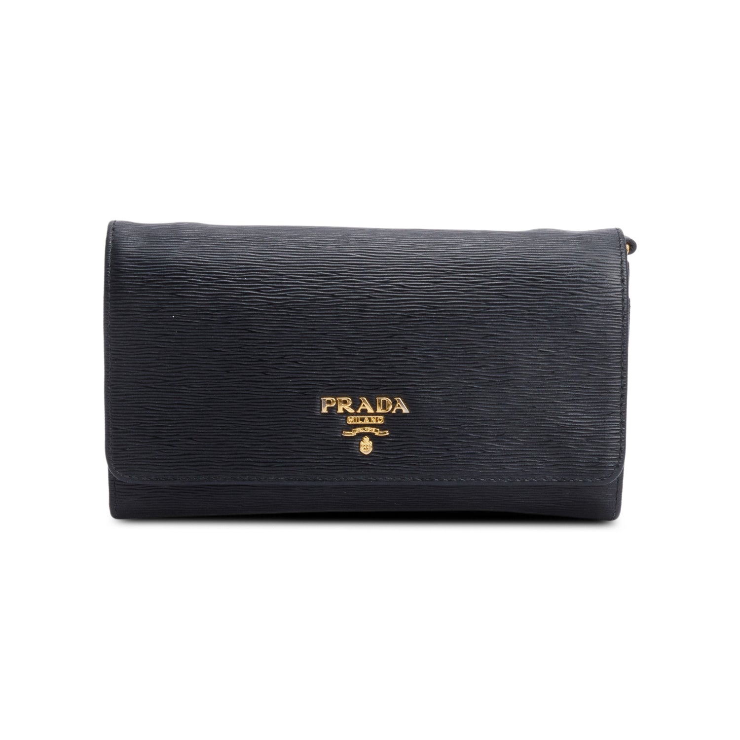 Prada Black Vitello Move Flap Crossbody Bag