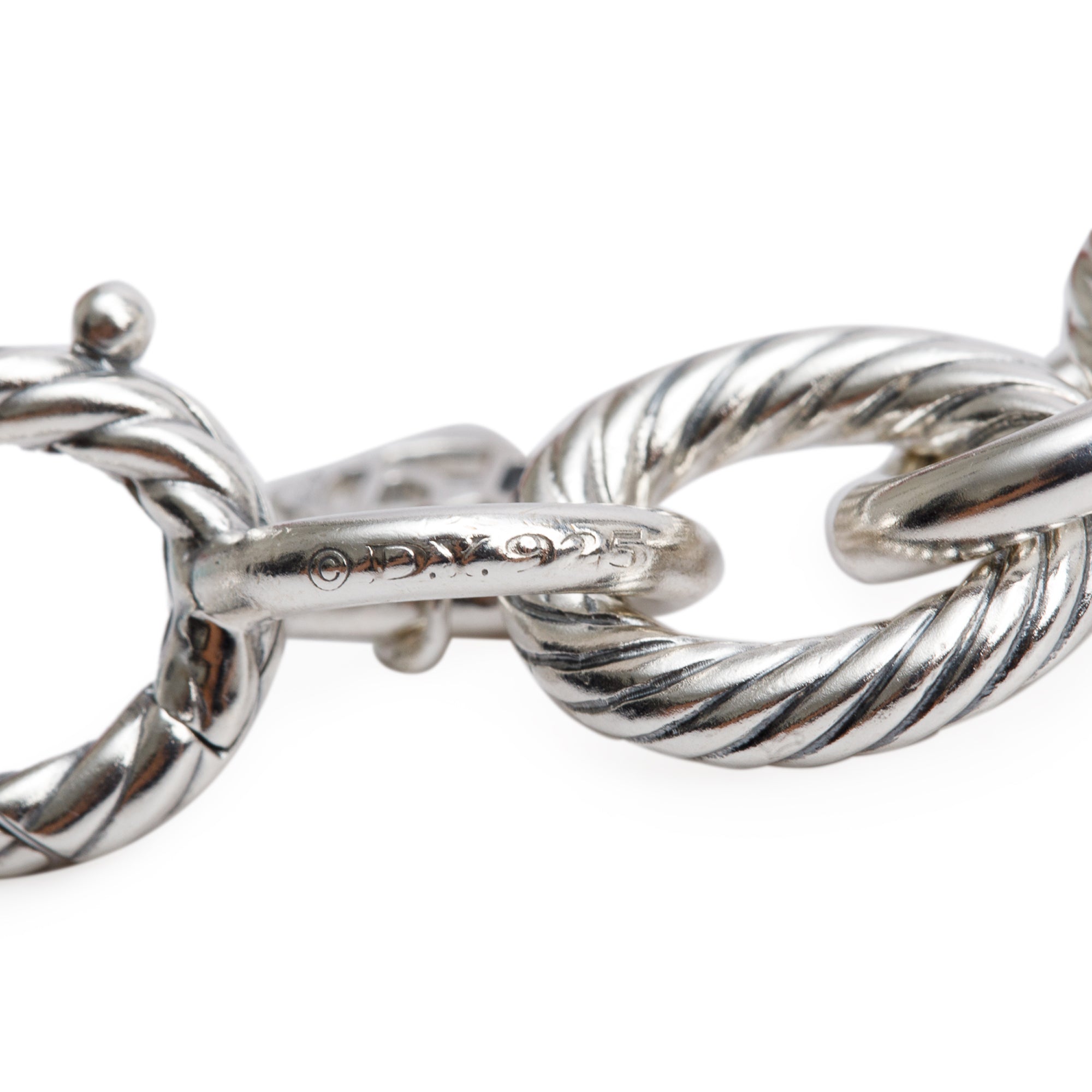 David Yurman Sterling Silver Oval Link Chain Bracelet, 12 MM