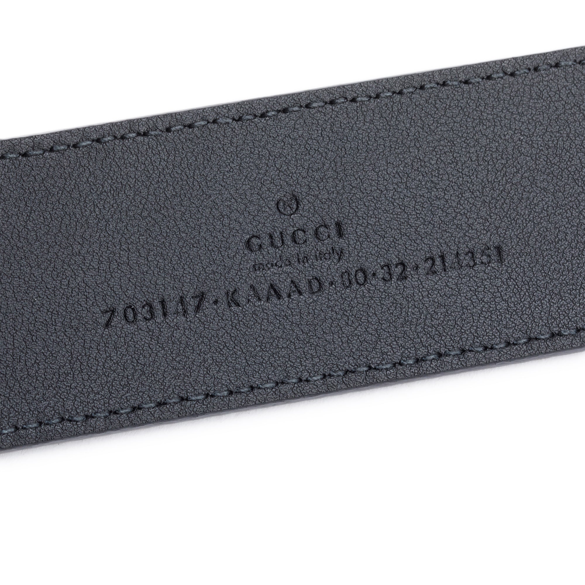 Gucci Black GG Canvas Interlocking G Blondie Belt 80 32