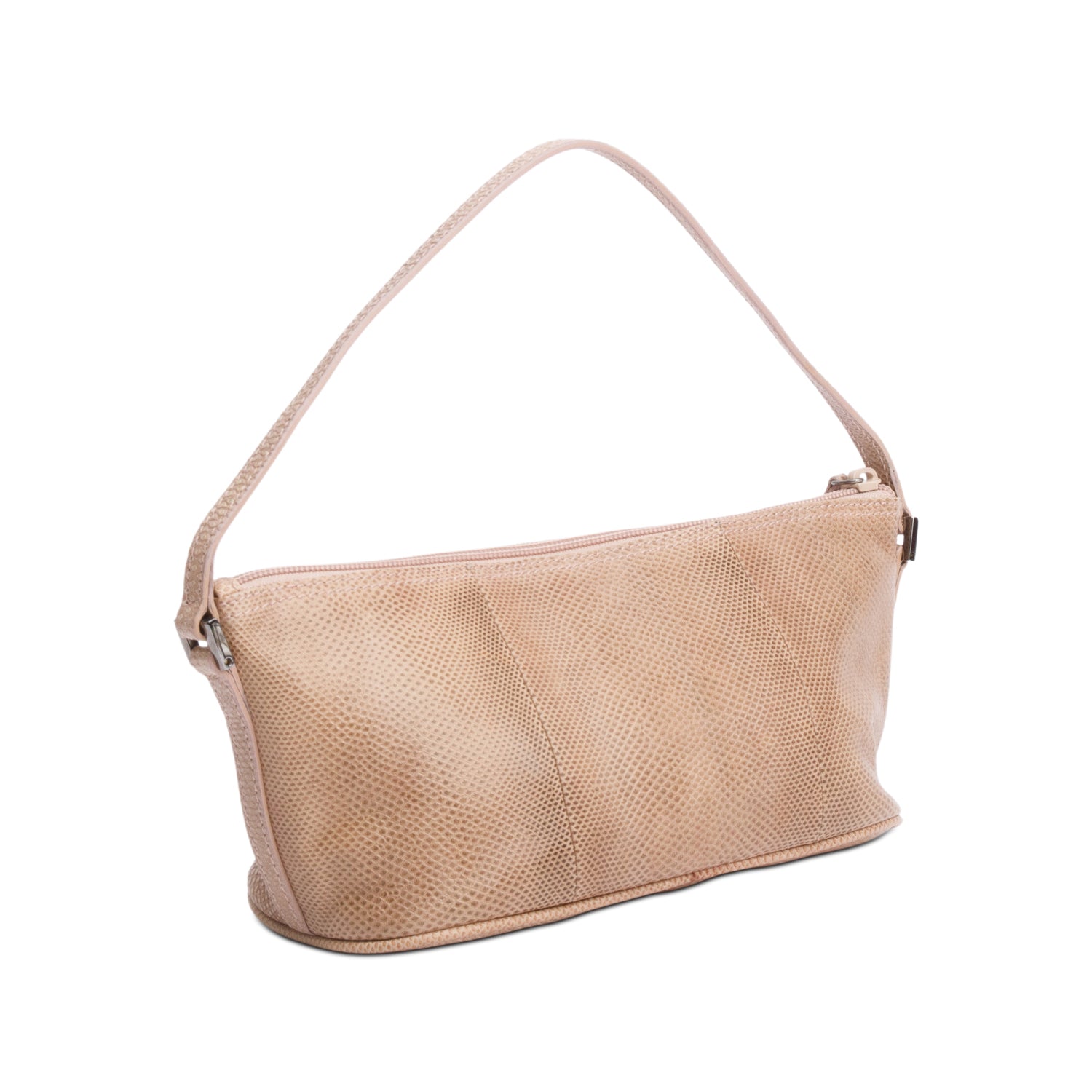 Gucci Beige Lizard Embossed Leather Boat Pochette