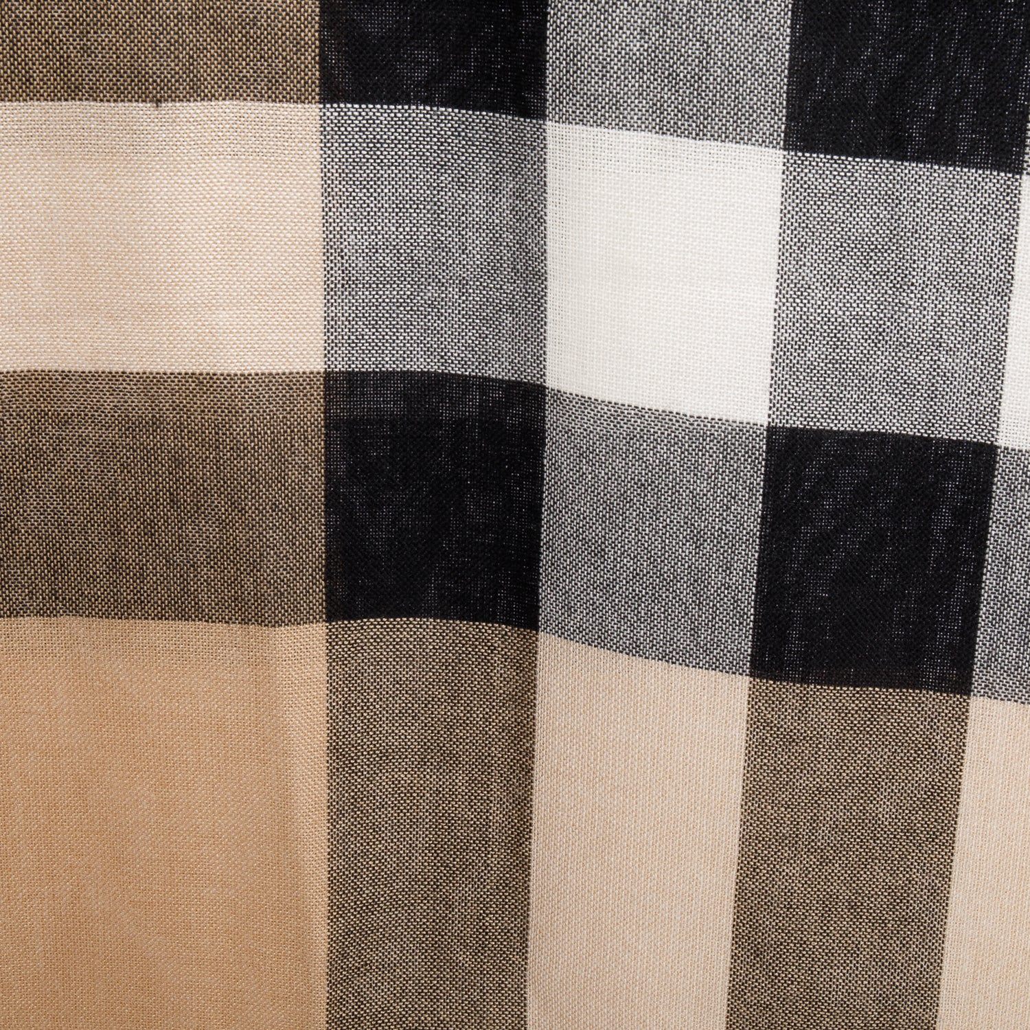 Burberry Beige Multicolor House Check Wool Silk Scarf