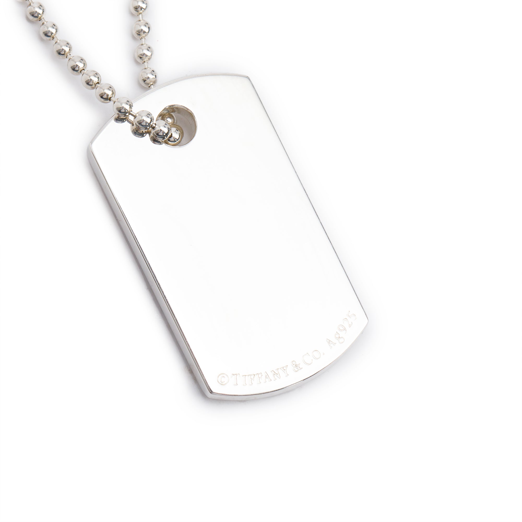 Tiffany & Co. Sterling Silver 1837 Makers I.D. Tag Pendant Necklace