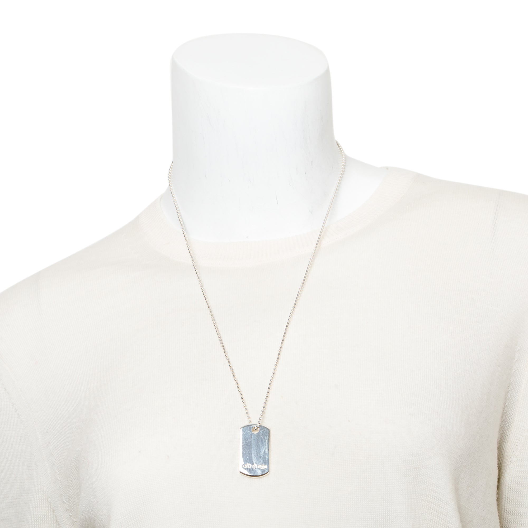 Tiffany & Co. Sterling Silver 1837 Makers I.D. Tag Pendant Necklace