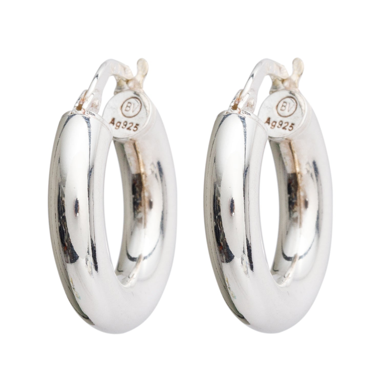 Bottega Veneta Sterling Silver Small Hoop Earrings