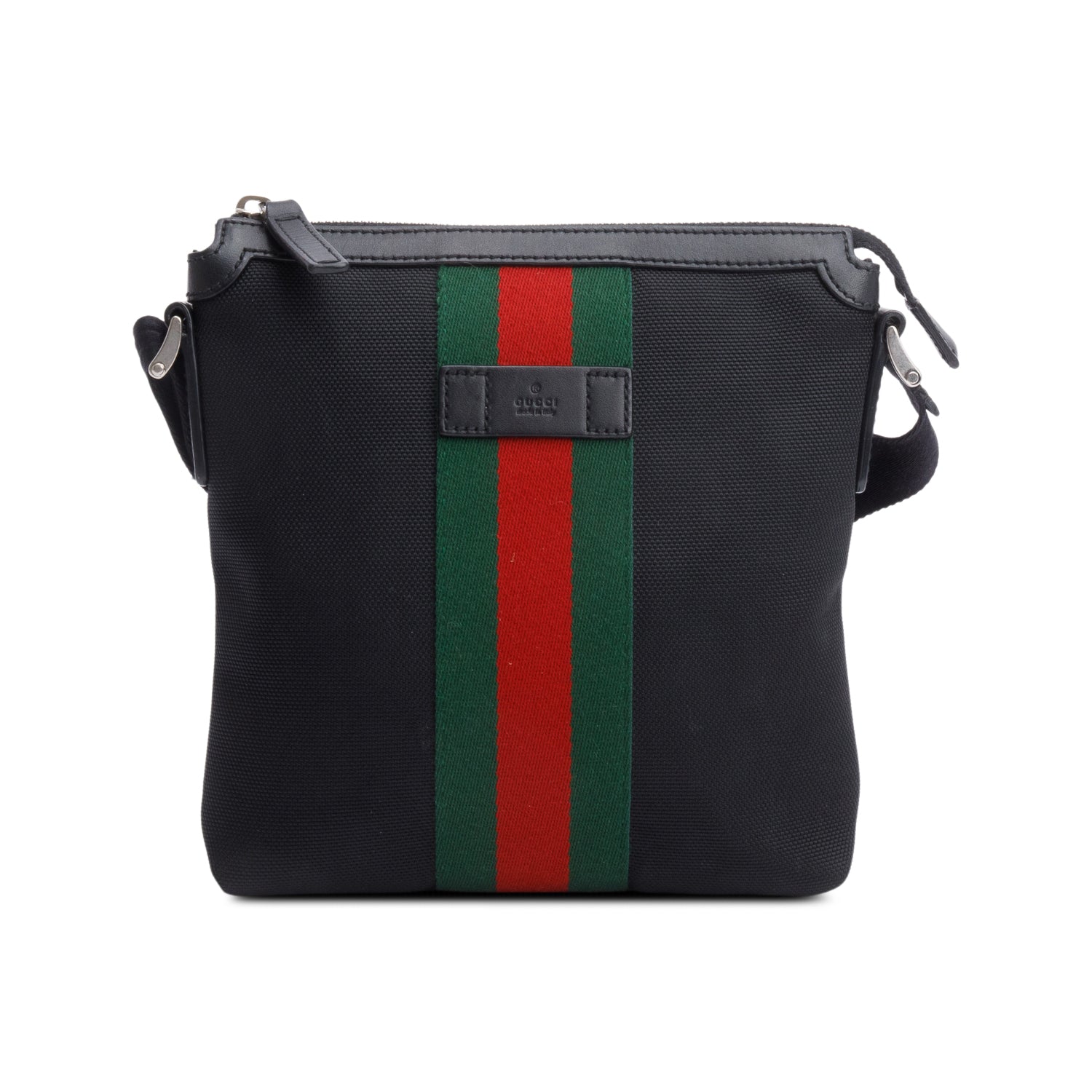 Gucci Black Techno Canvas Web Small Messenger Bag